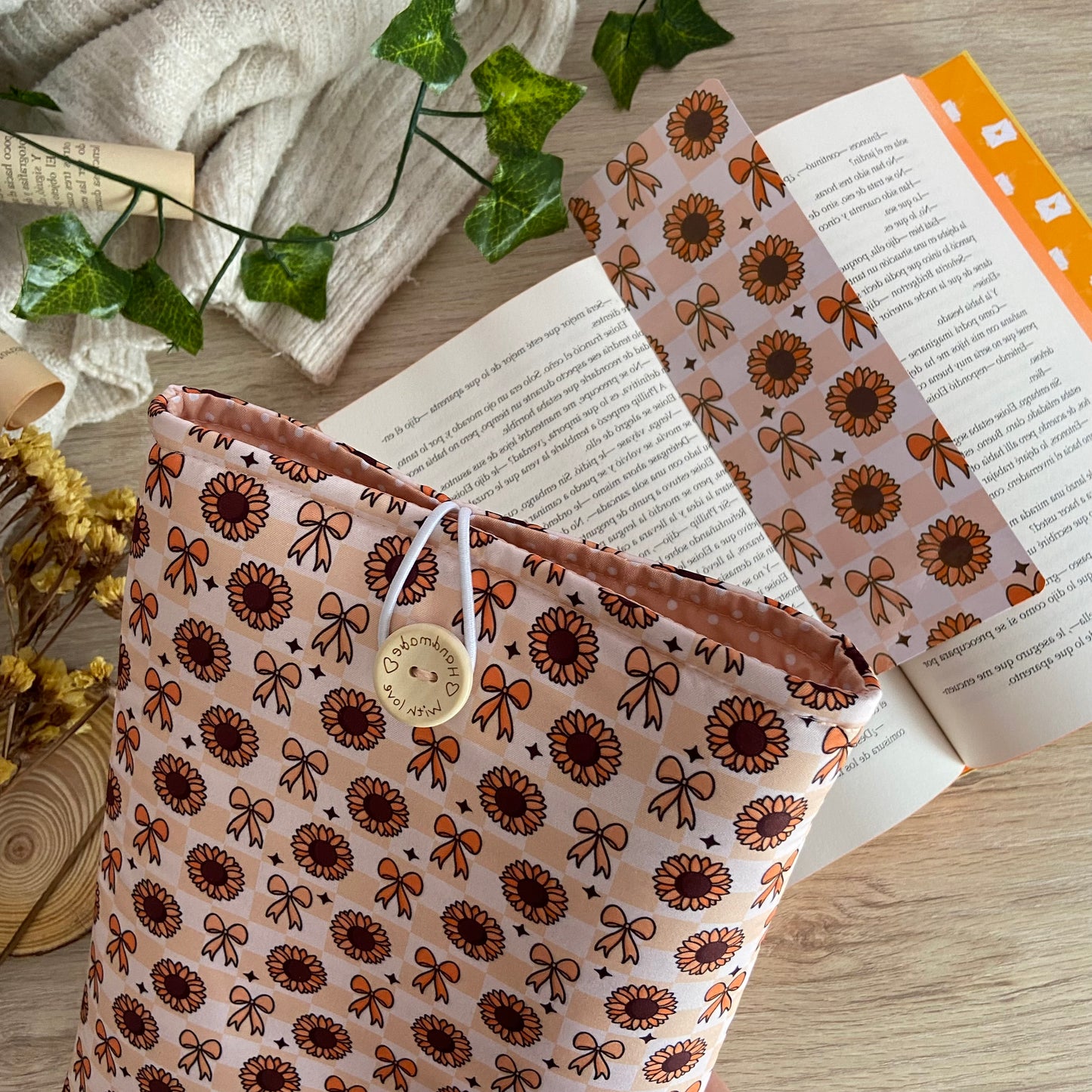Funda literaria girasoles coquettes
