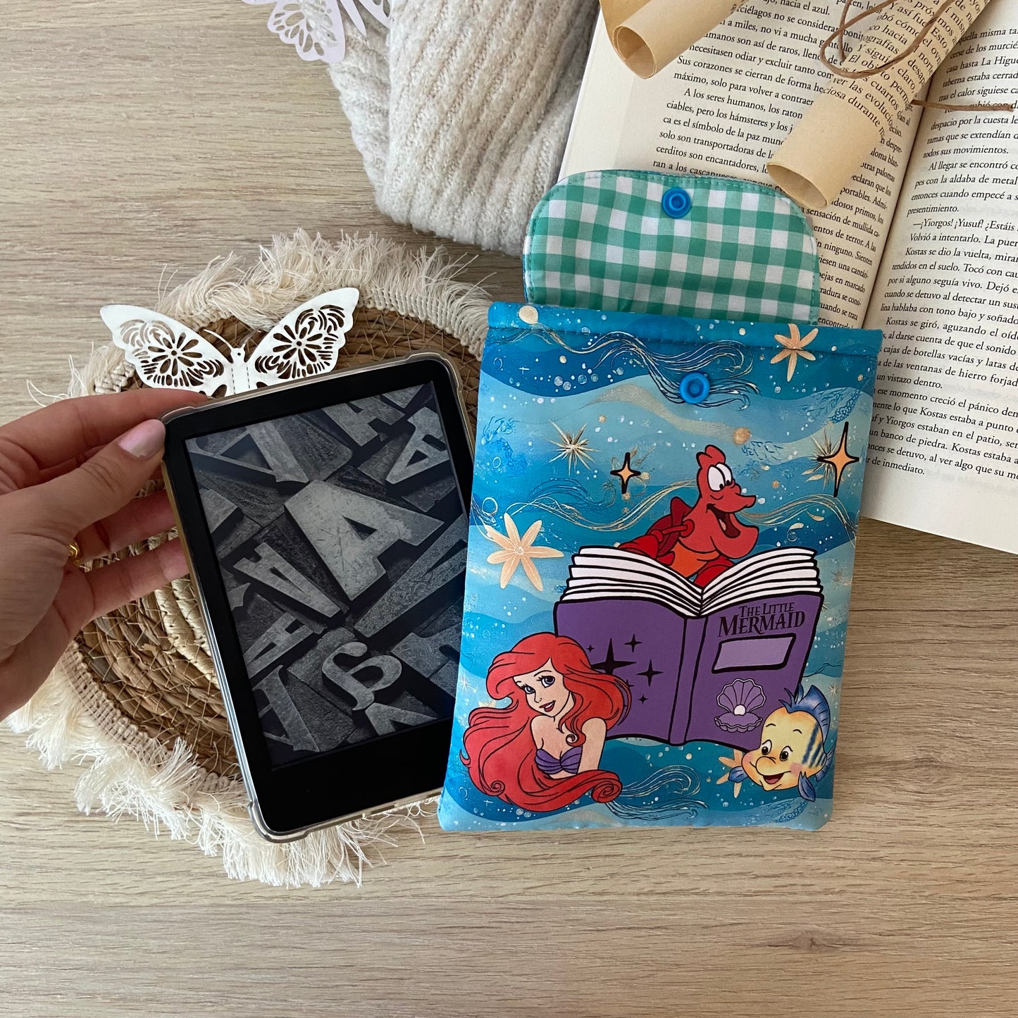 Funda kindle/kobo libra colour La sirenita