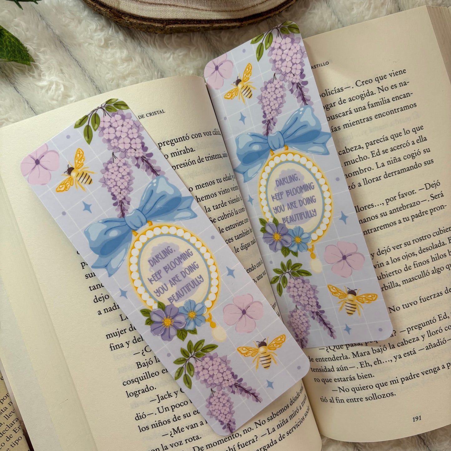 Marcapáginas Darling, keep blooming you are doing beautifully