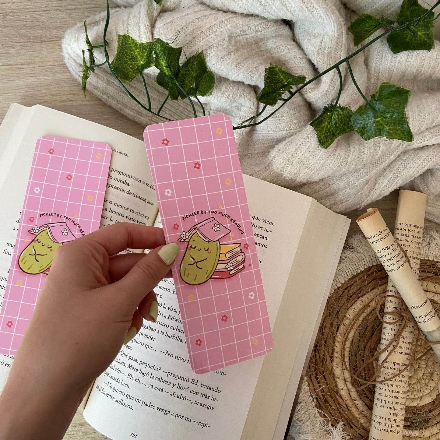 Marcapáginas Pickled by too much reading