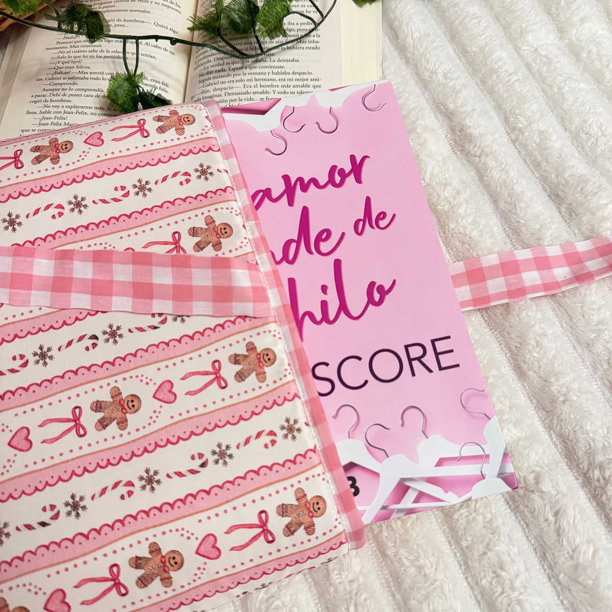 Funda literaria Gingerbread con lazo