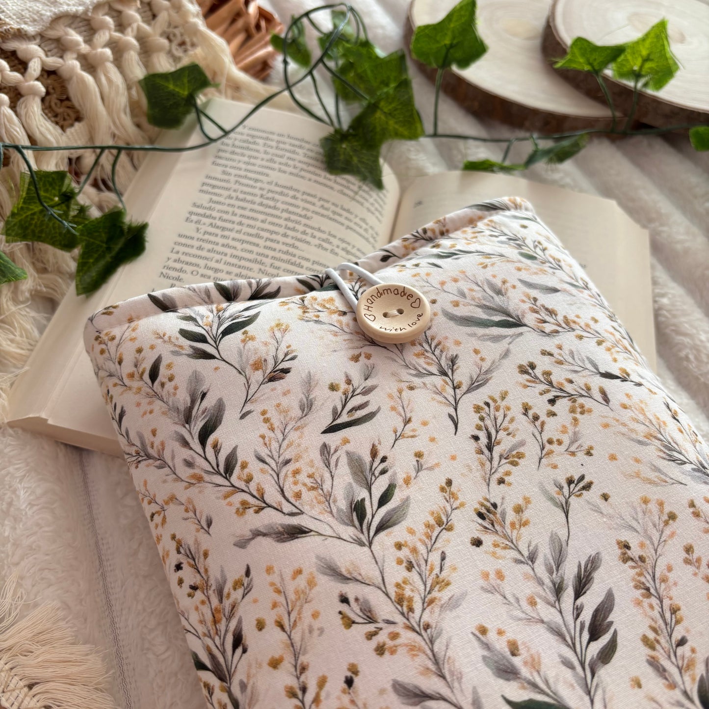 Funda literaria en las plantas