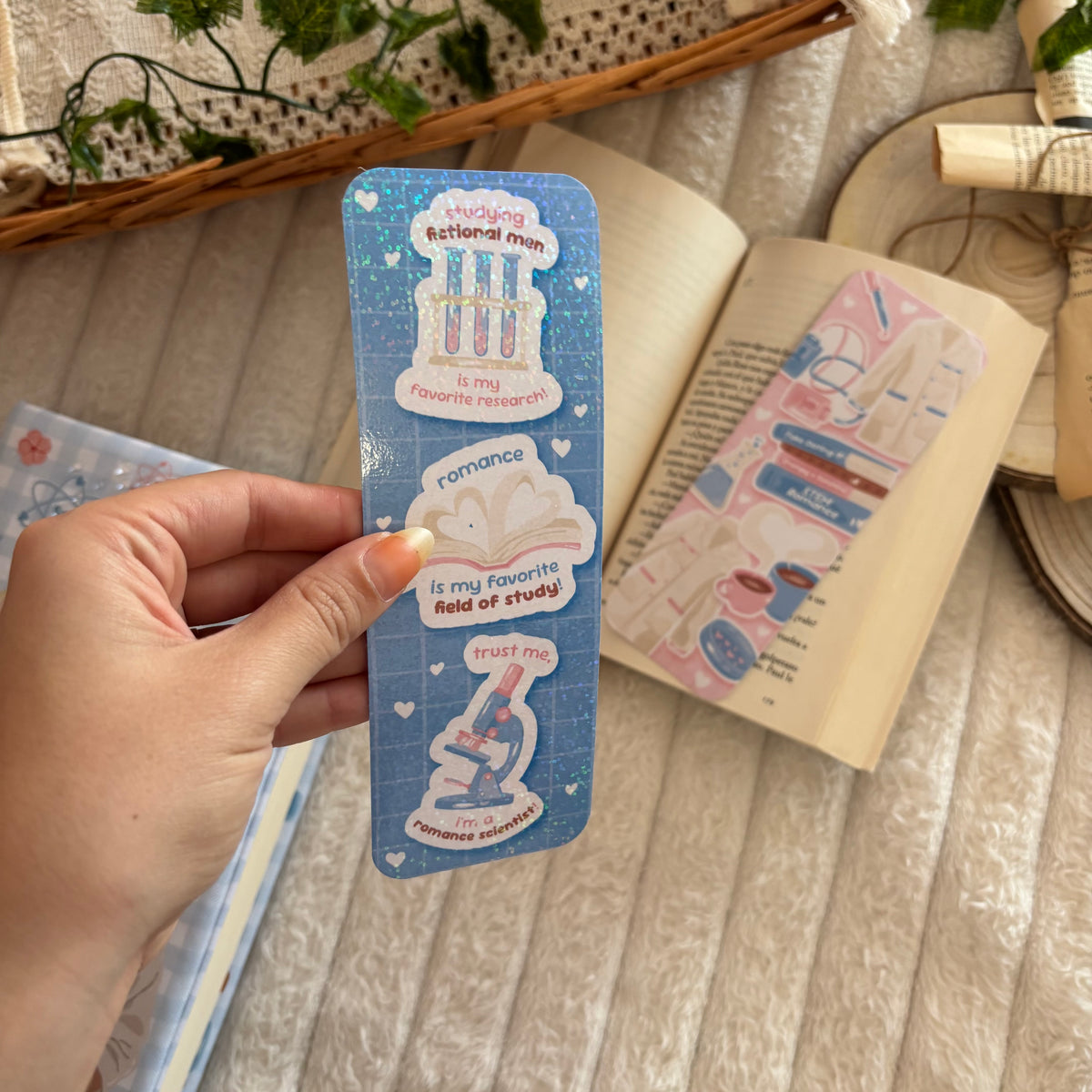 Pack 2 marcapáginas inspirados en La hipótesis del amor holográficos