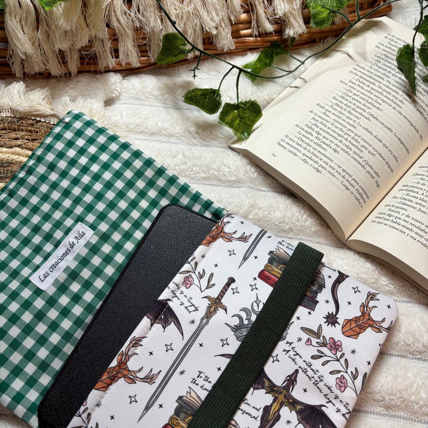Funda de solapas para ebook Fourth wing + Velaris