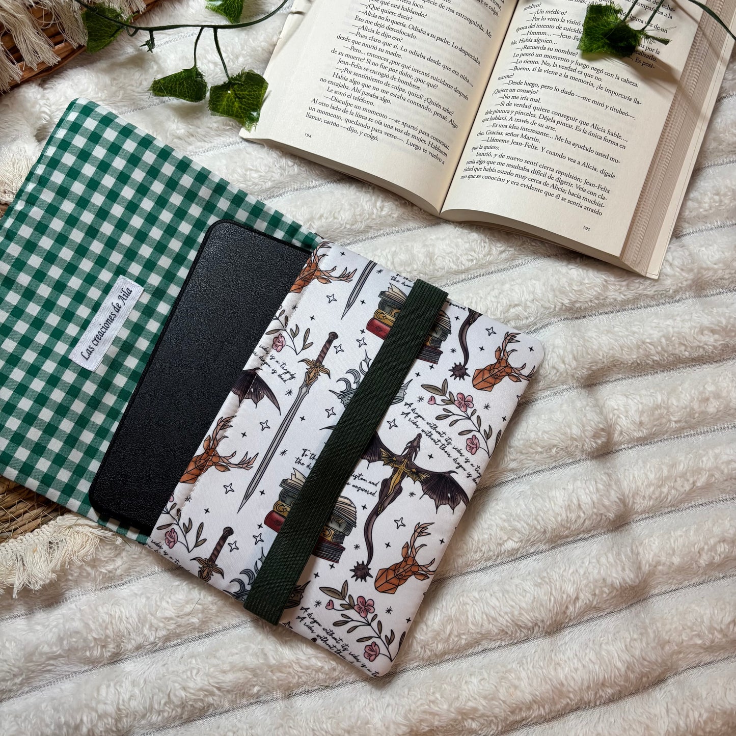 Funda de solapas para ebook Fourth wing + Velaris