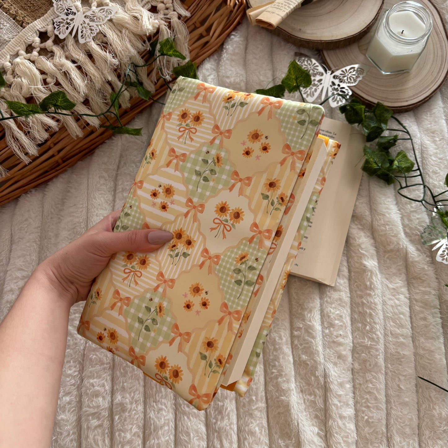 Funda ajustable girasoles en primavera