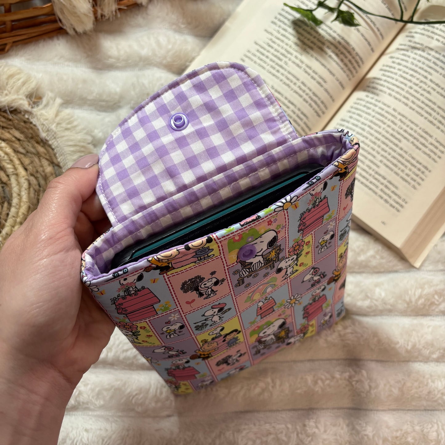 Funda kindle/kobo libra colour Snoopy en la vida