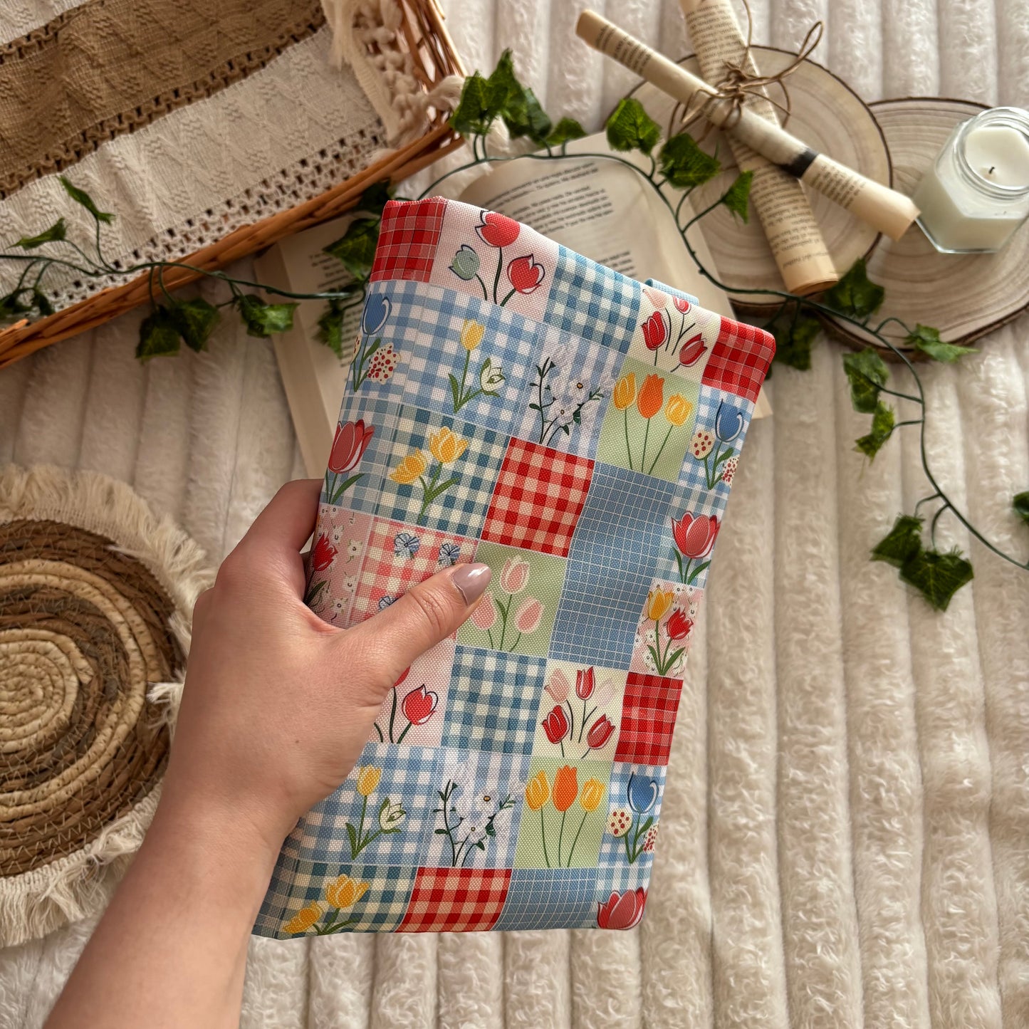 Funda ajustable tulipanes en primavera