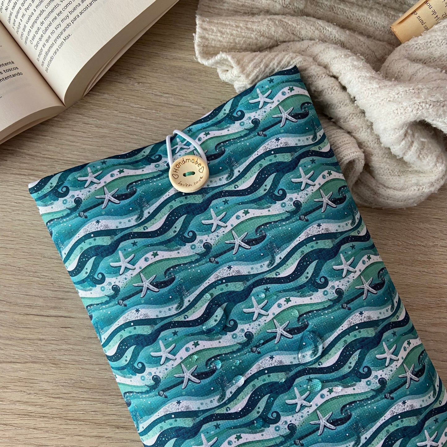 Funda literaria en el mar impermeable outlet