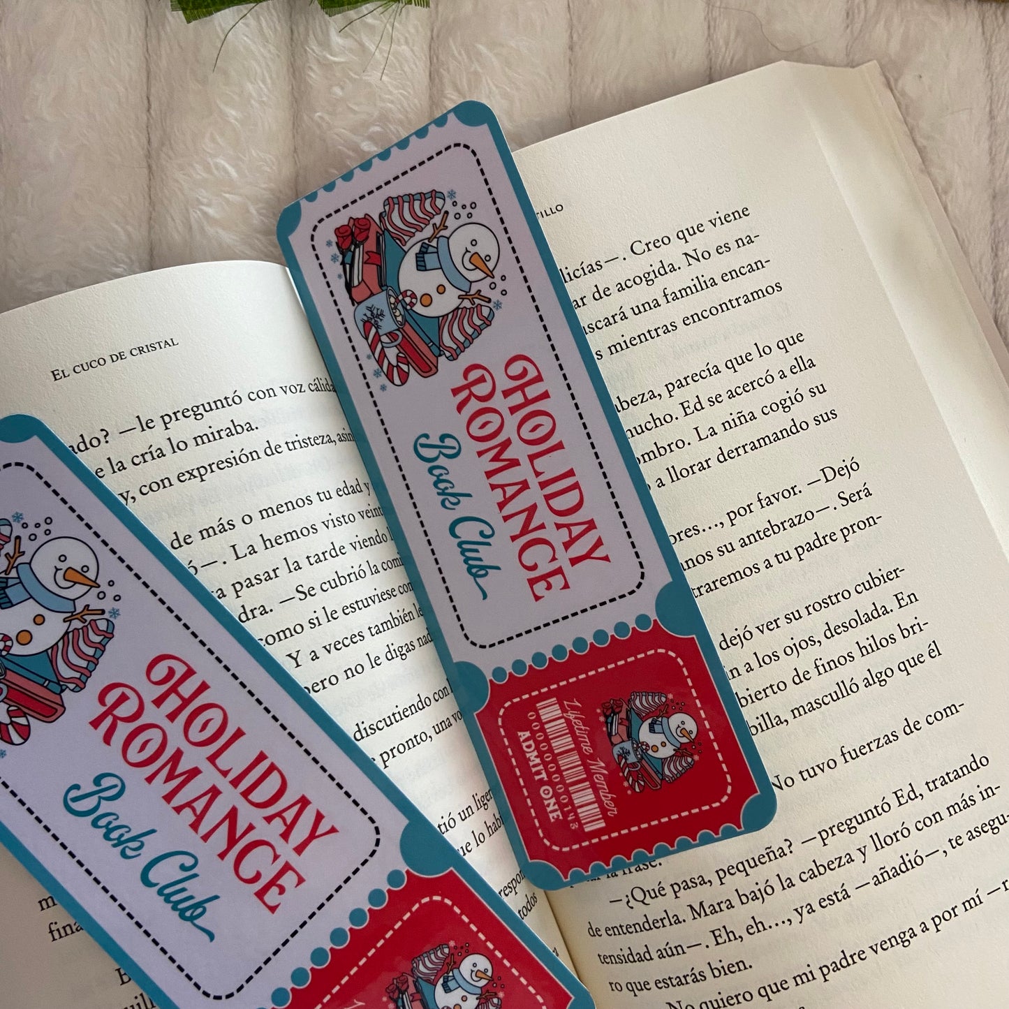 Pack 2 marcapáginas Holiday romance bookclub y North Pole bookclub