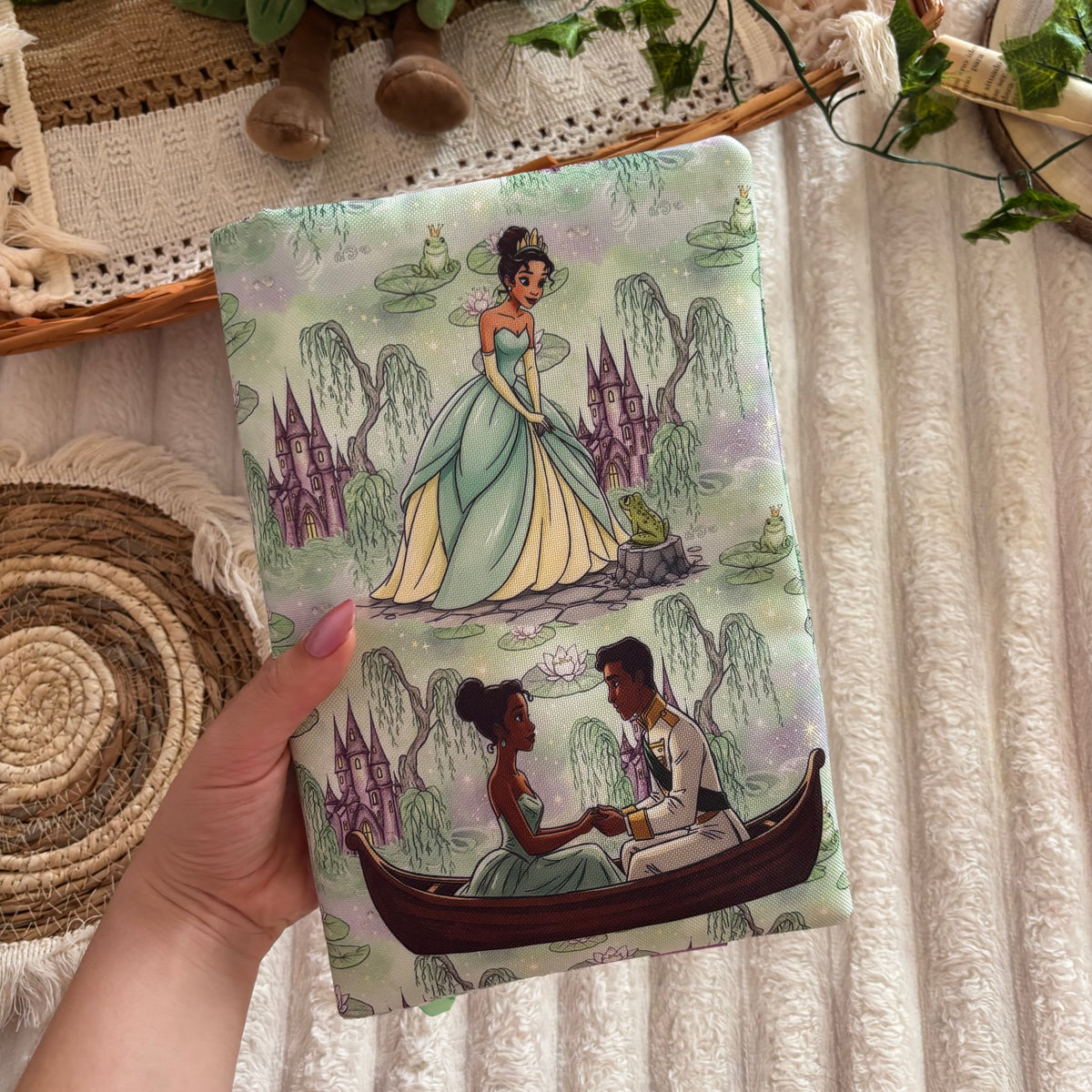 Funda ajustable Tiana y el sapo impermeable