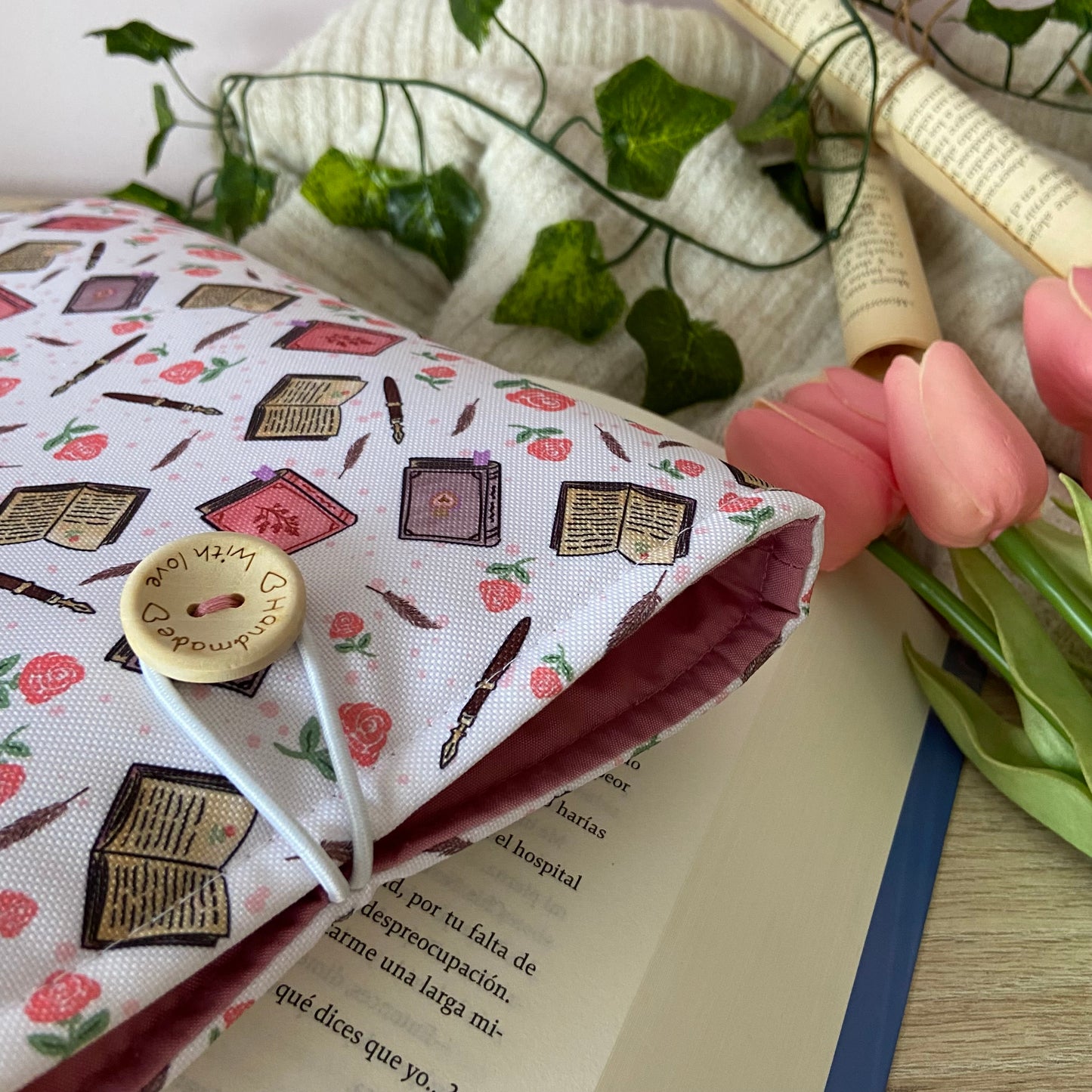 Funda literaria cute books impermeable