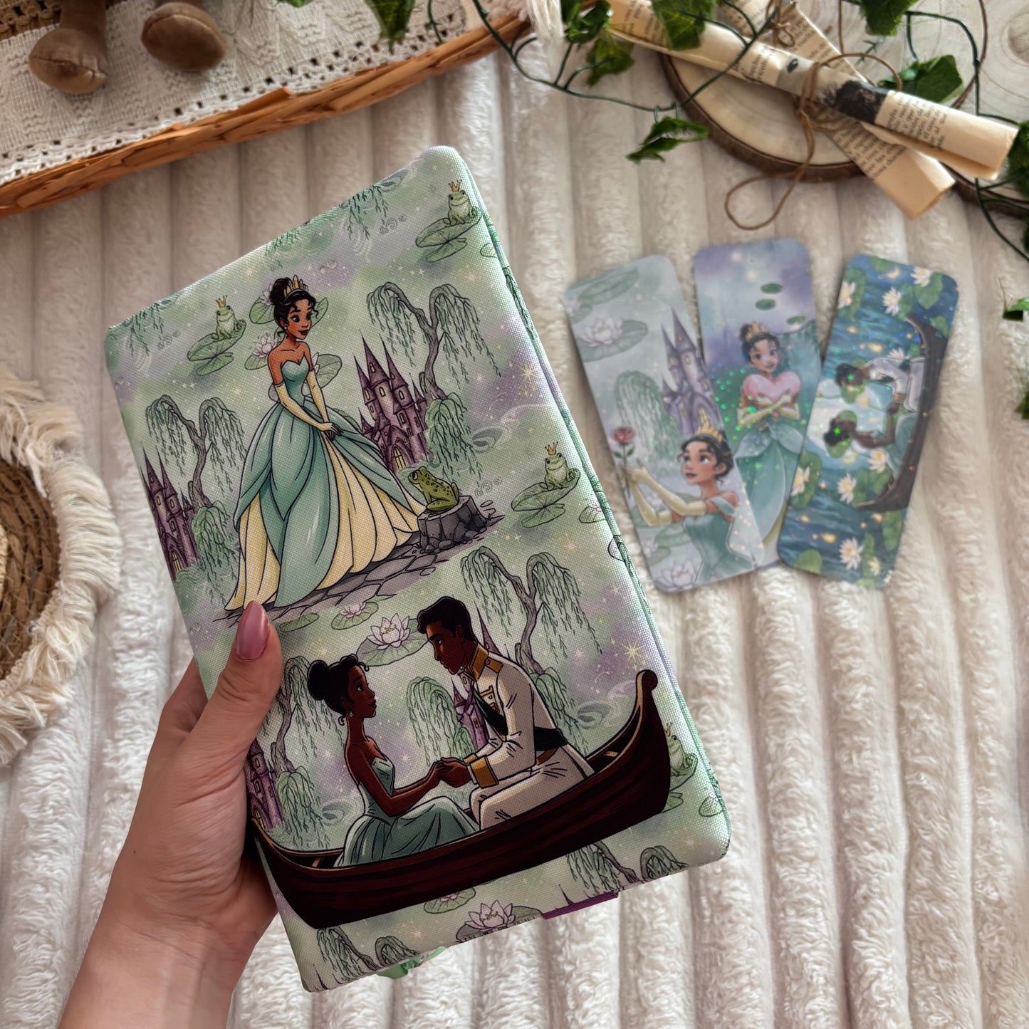Funda ajustable Tiana y el sapo impermeable