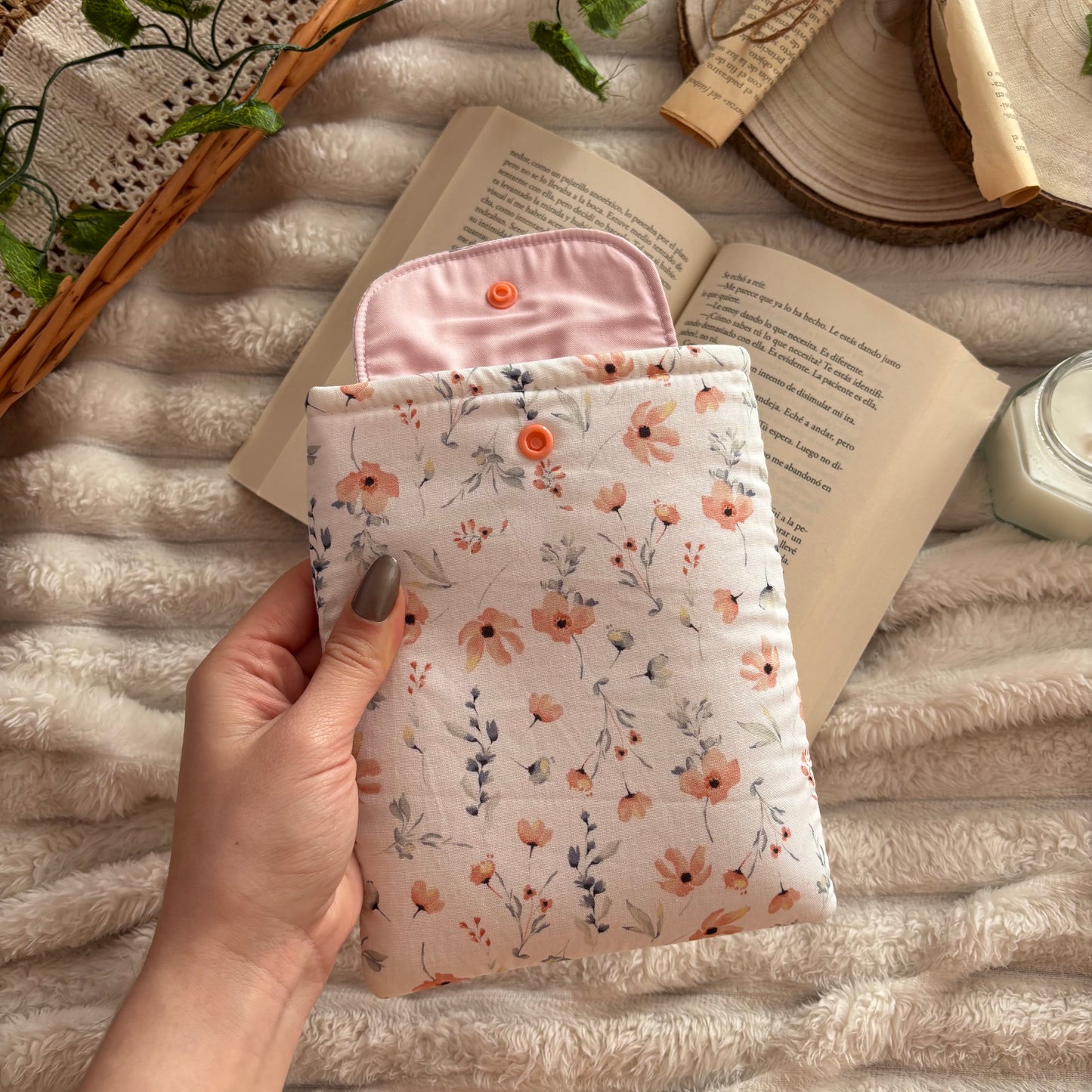Funda para ebook amapolas