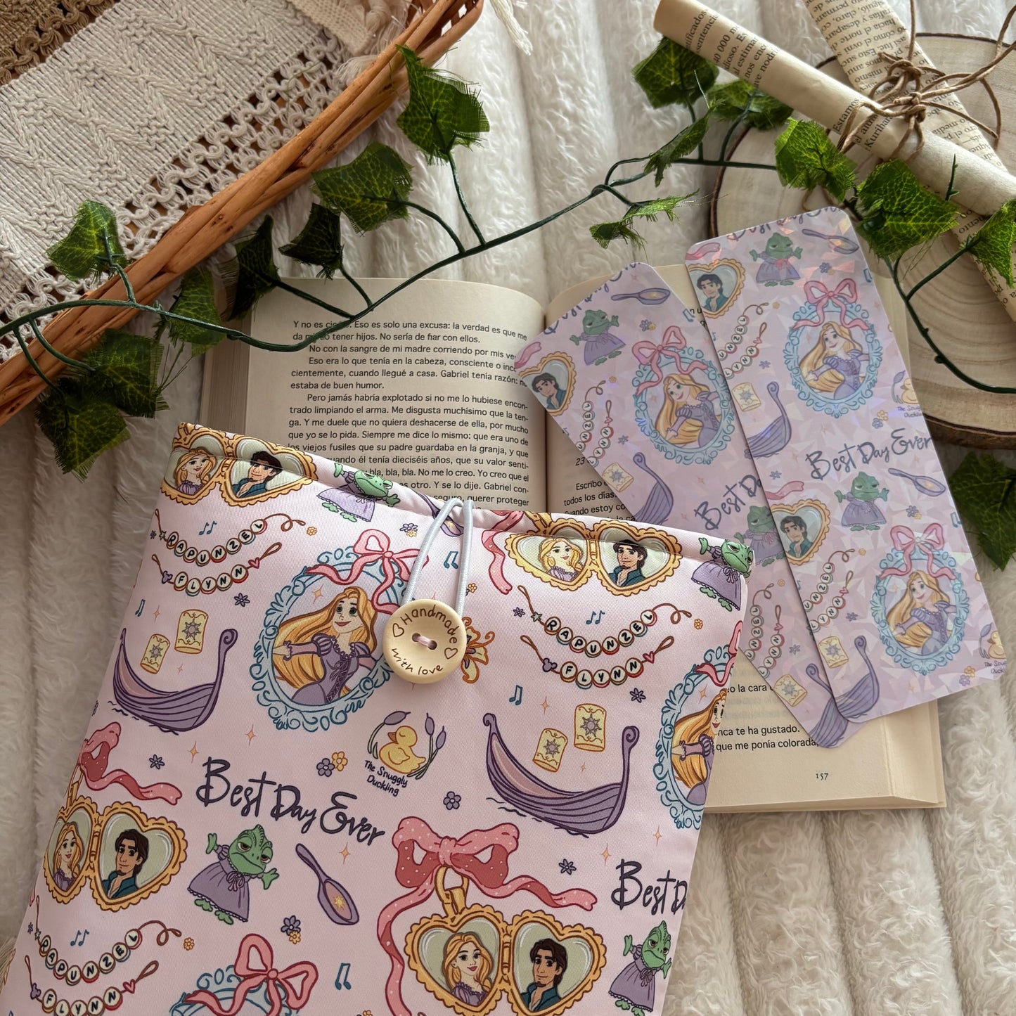 Funda literaria Rapunzel y Finn