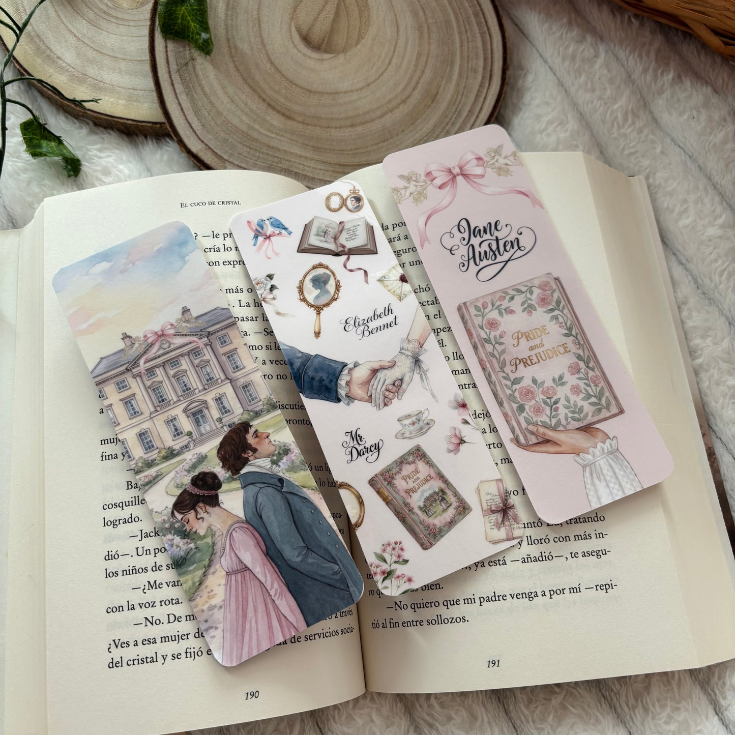 Pack 3 marcapáginas Orgullo y prejuicio