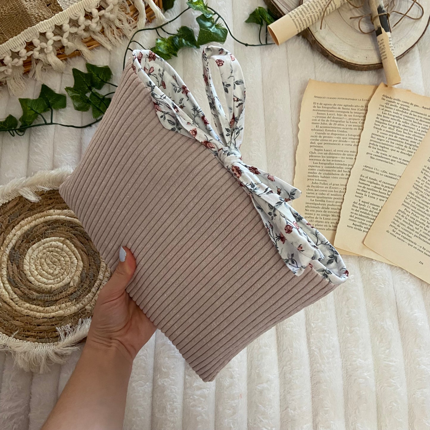 Funda literaria Boston de pana