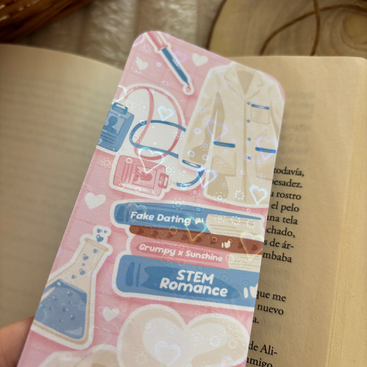 Pack 2 marcapáginas inspirados en La hipótesis del amor holográficos