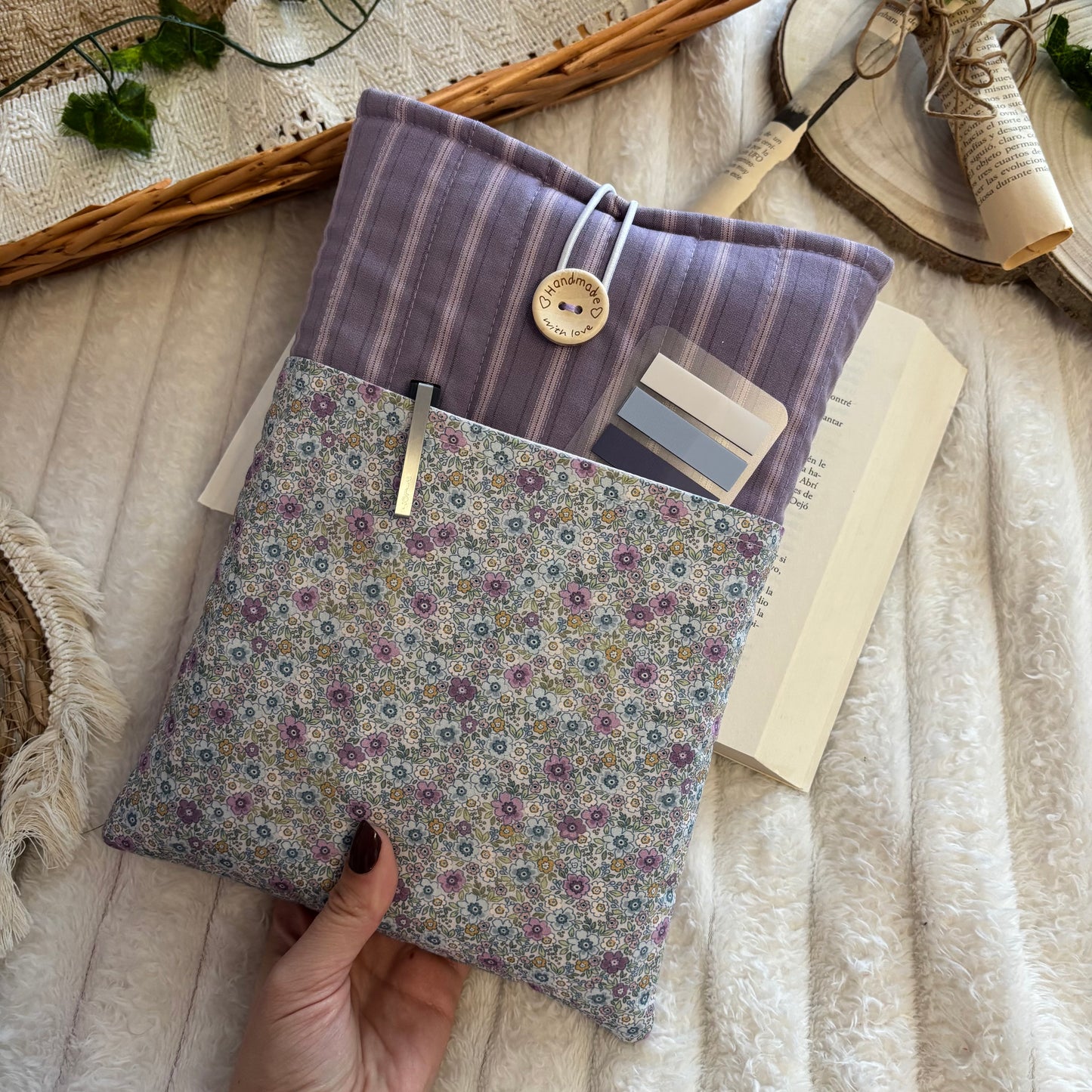 Funda literaria Ibiza con bolsillo