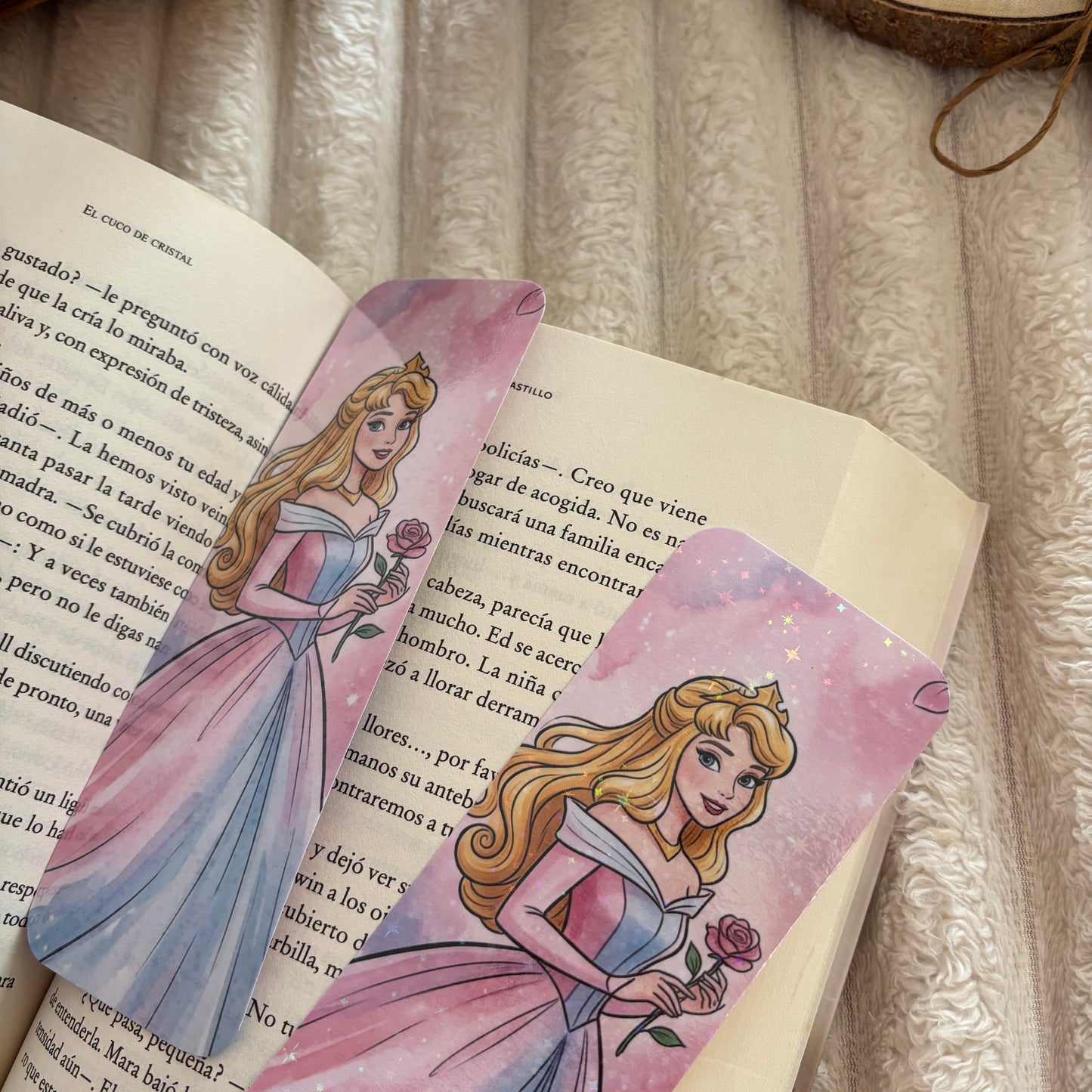 Marcapáginas princesa Aurora holográfico
