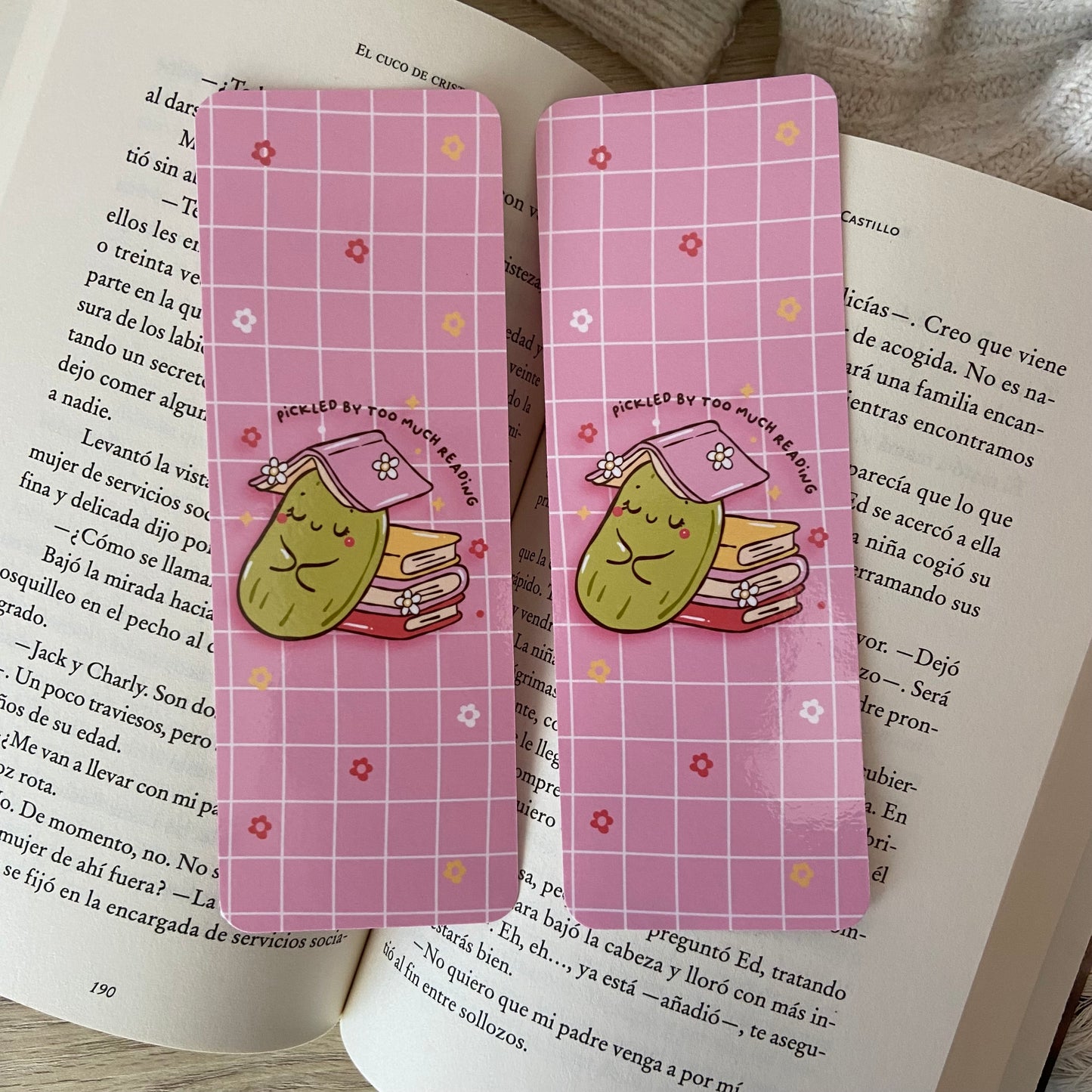 Marcapáginas Pickled by too much reading