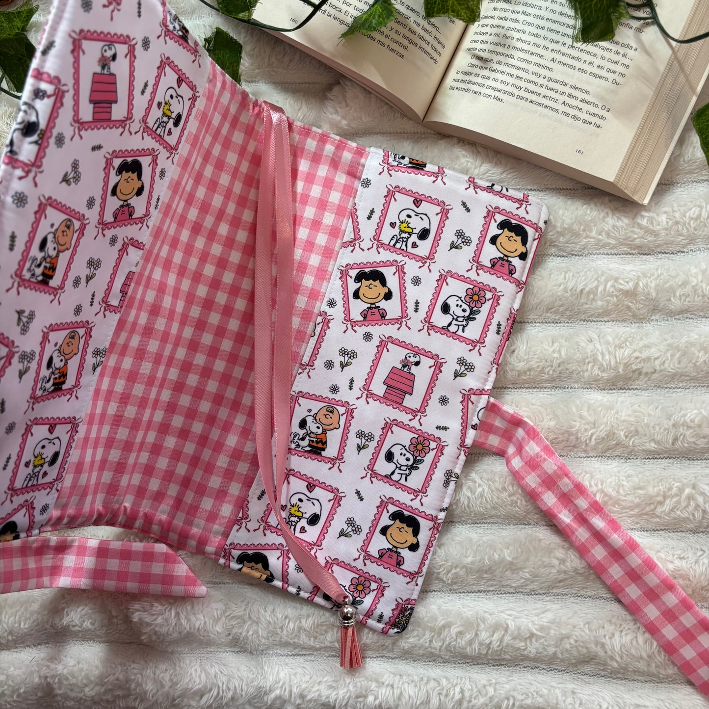 Funda de solapas cuadros de Snoopy