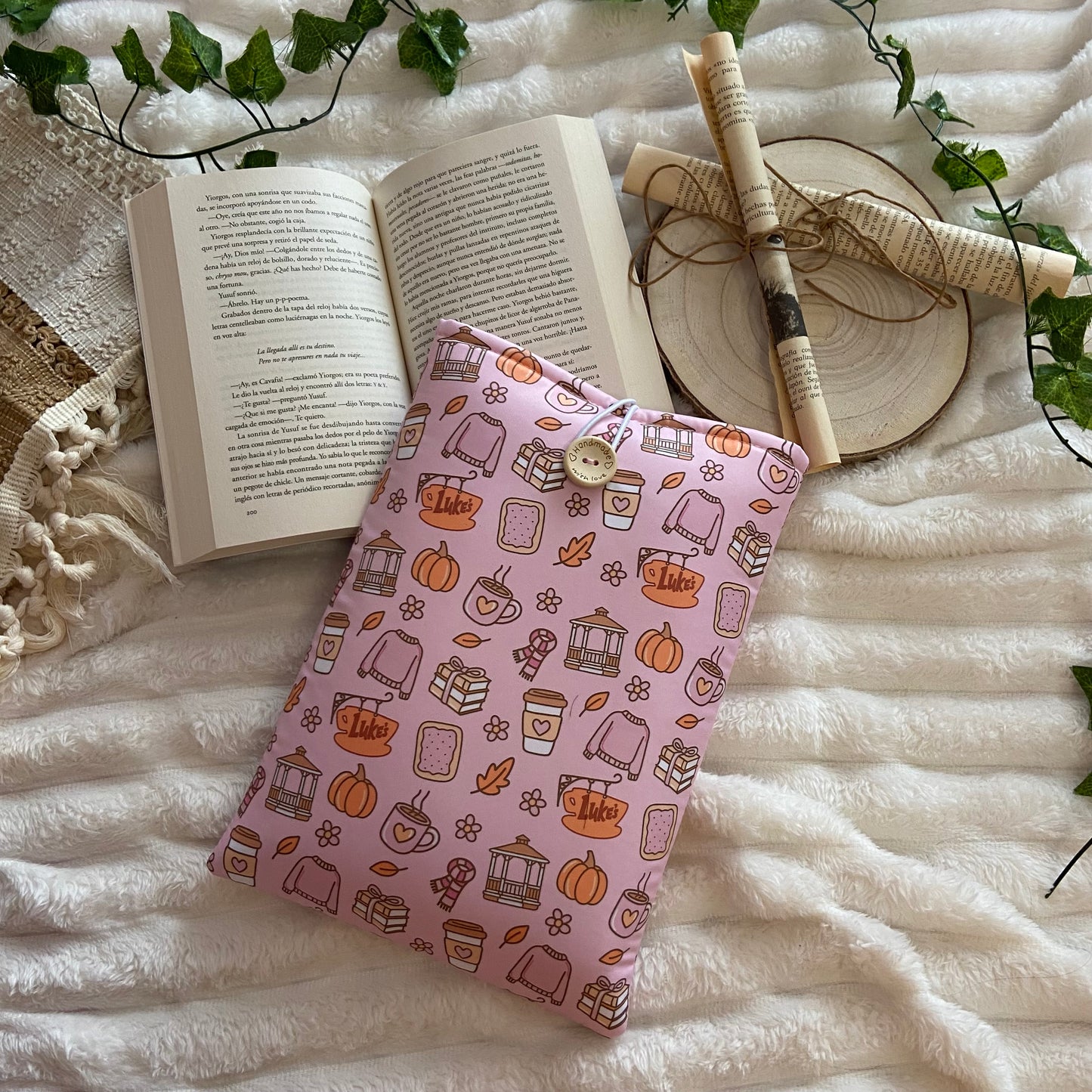 Funda literaria Gilmore girls en rosa
