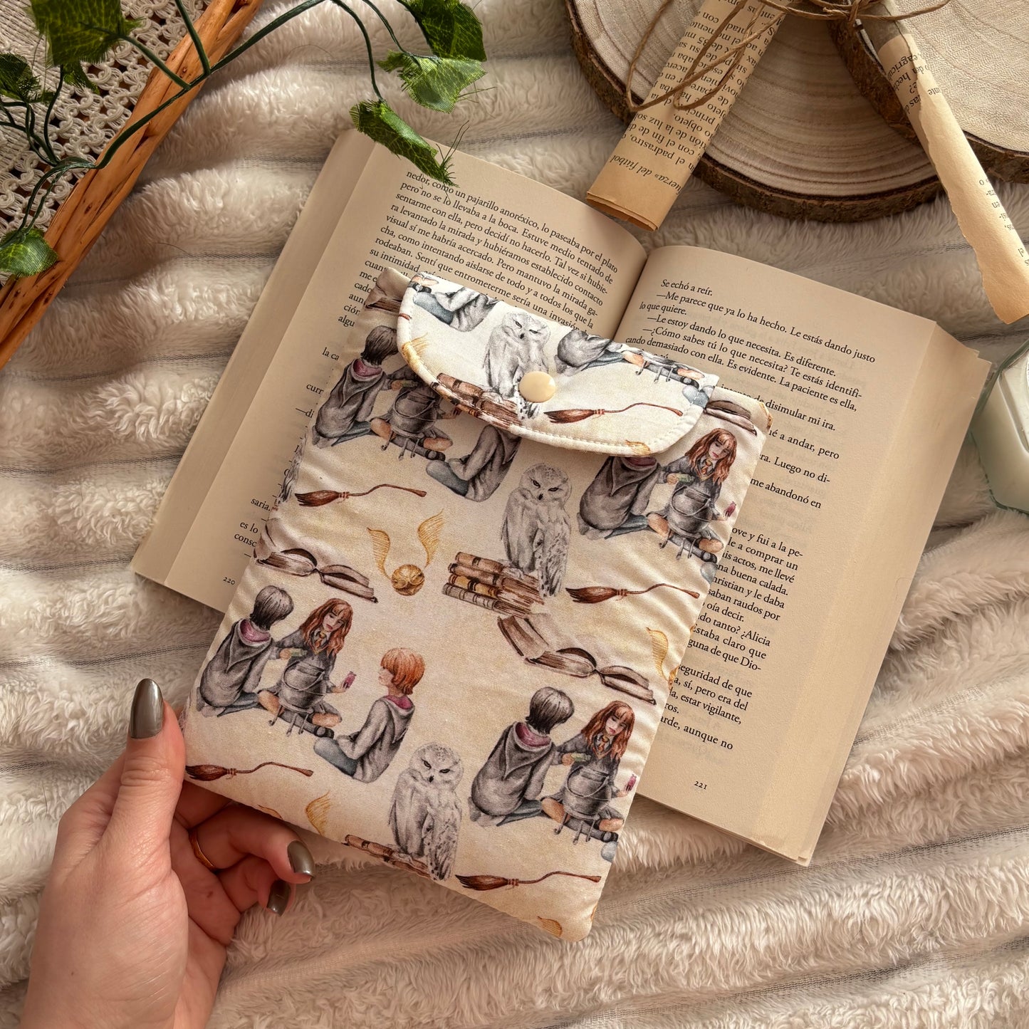 Funda para ebook Harry Ron y Hermione