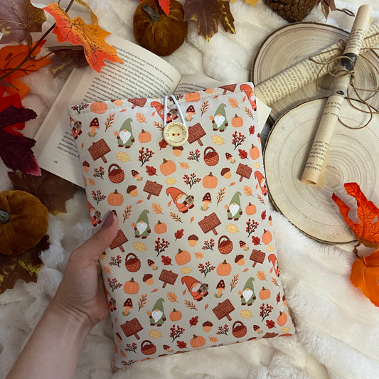 Funda literaria gnomos hello fall