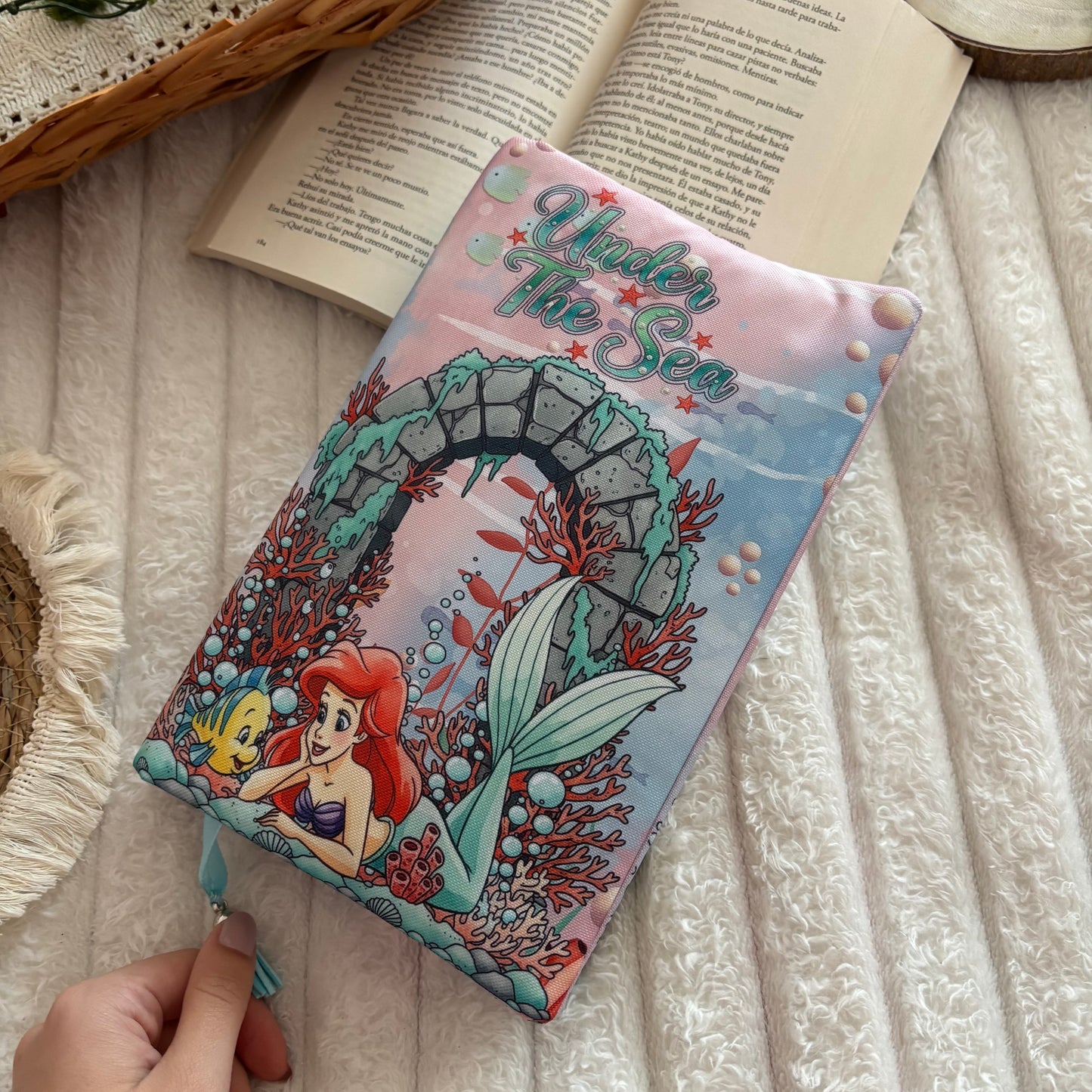 Funda ajustable La sirenita under the sea impermeable