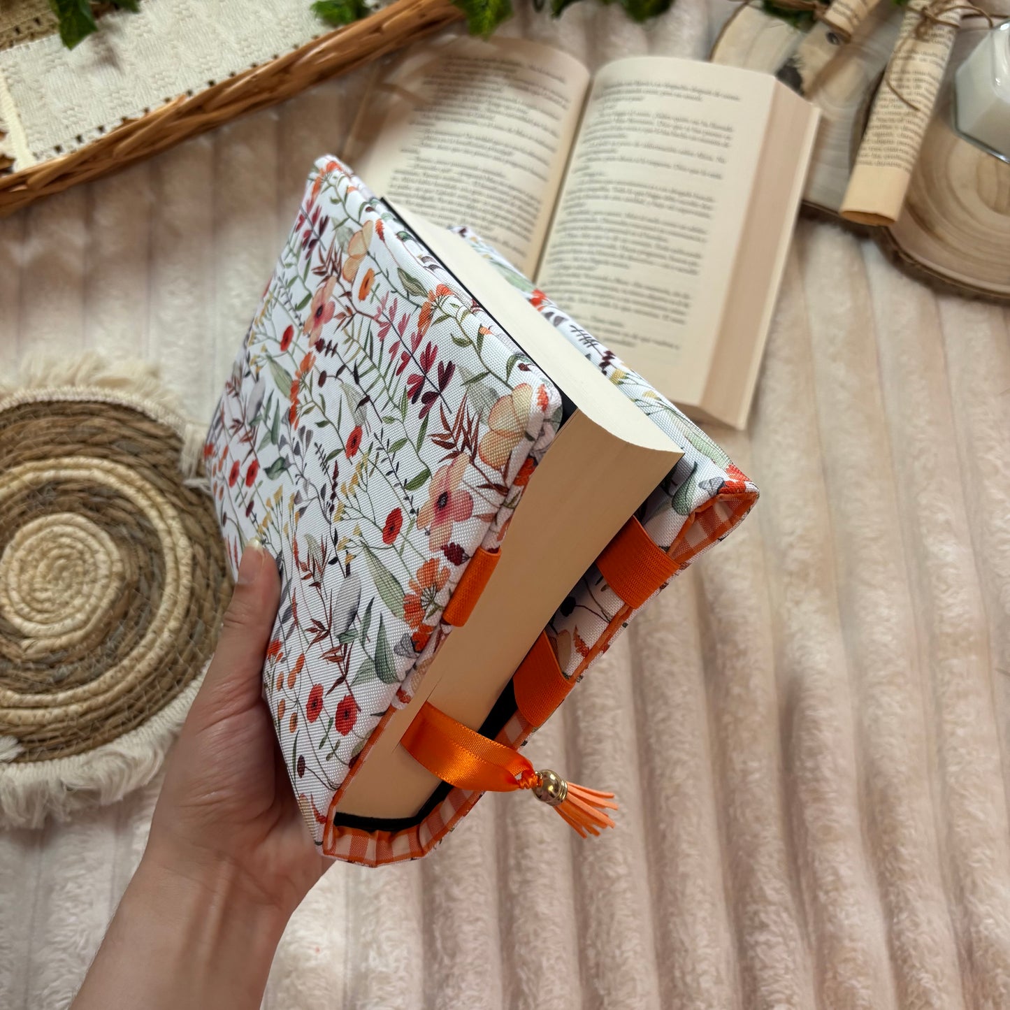 Funda ajustable ramas de flores impermeable