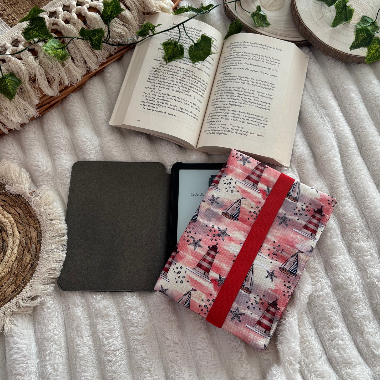 Funda de solapas para ebook faros impermeable