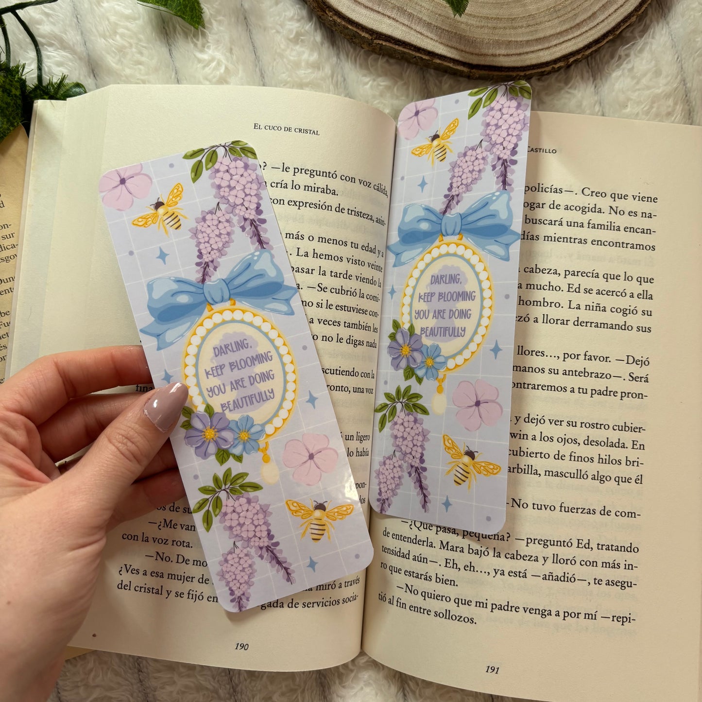 Marcapáginas Darling, keep blooming you are doing beautifully