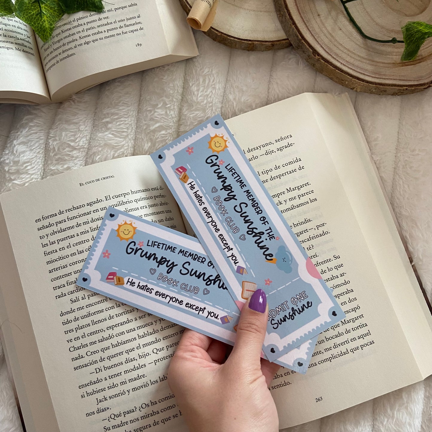 Marcapáginas Lifetime member of the grumpy sunshine bookclub