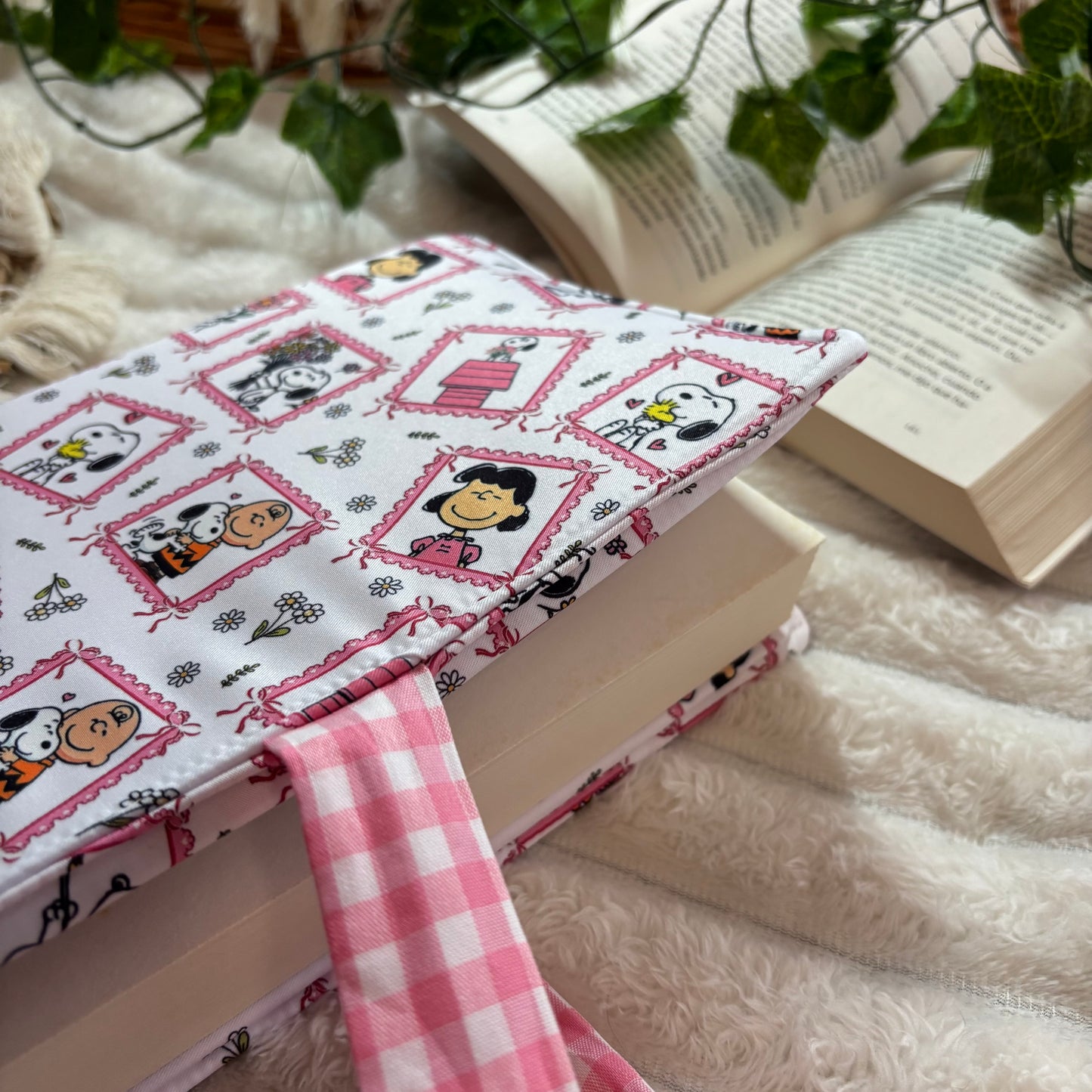 Funda de solapas cuadros de Snoopy