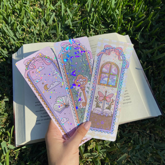 Pack 3 marcapáginas holográficos sueños de papel