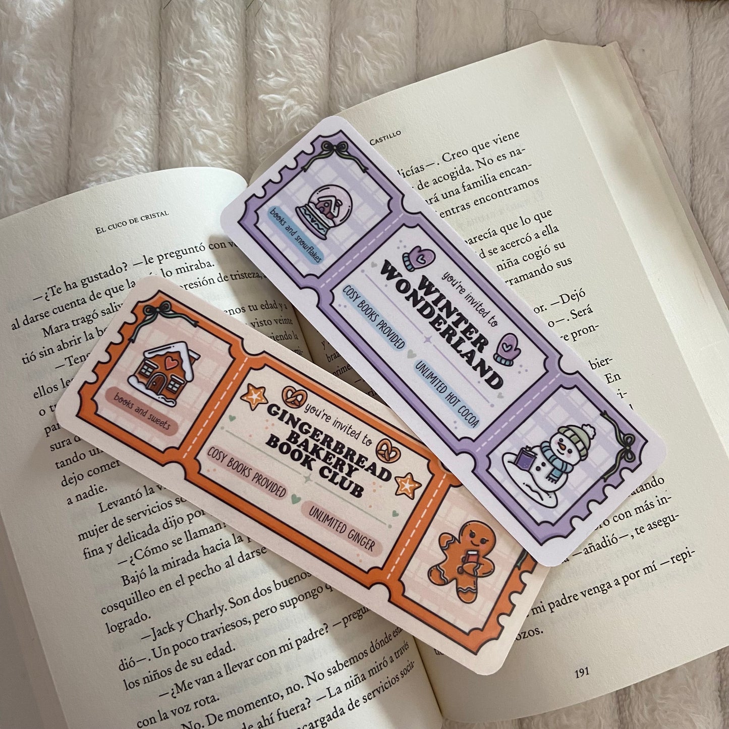 Pack 2 marcapáginas Gingerbread bakery bookclub + Winter wonderland