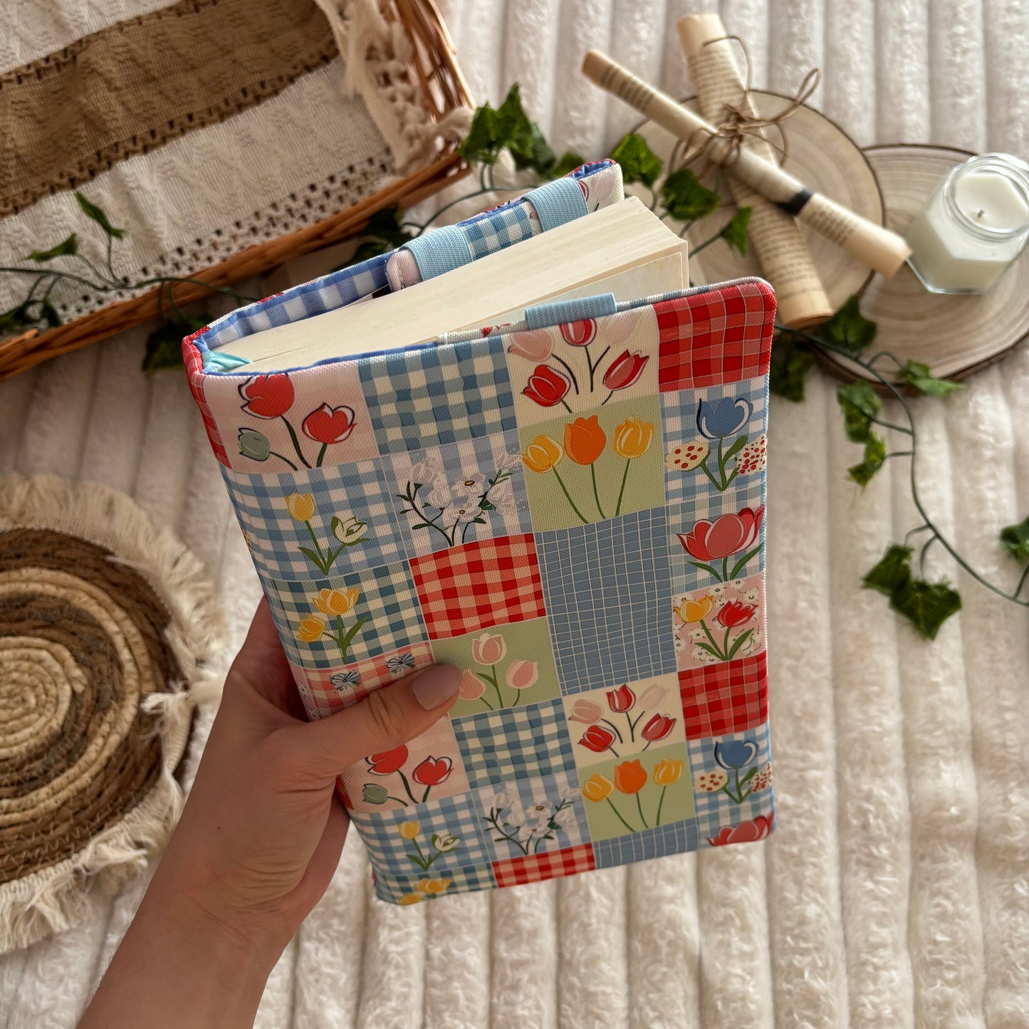 Funda ajustable tulipanes en primavera