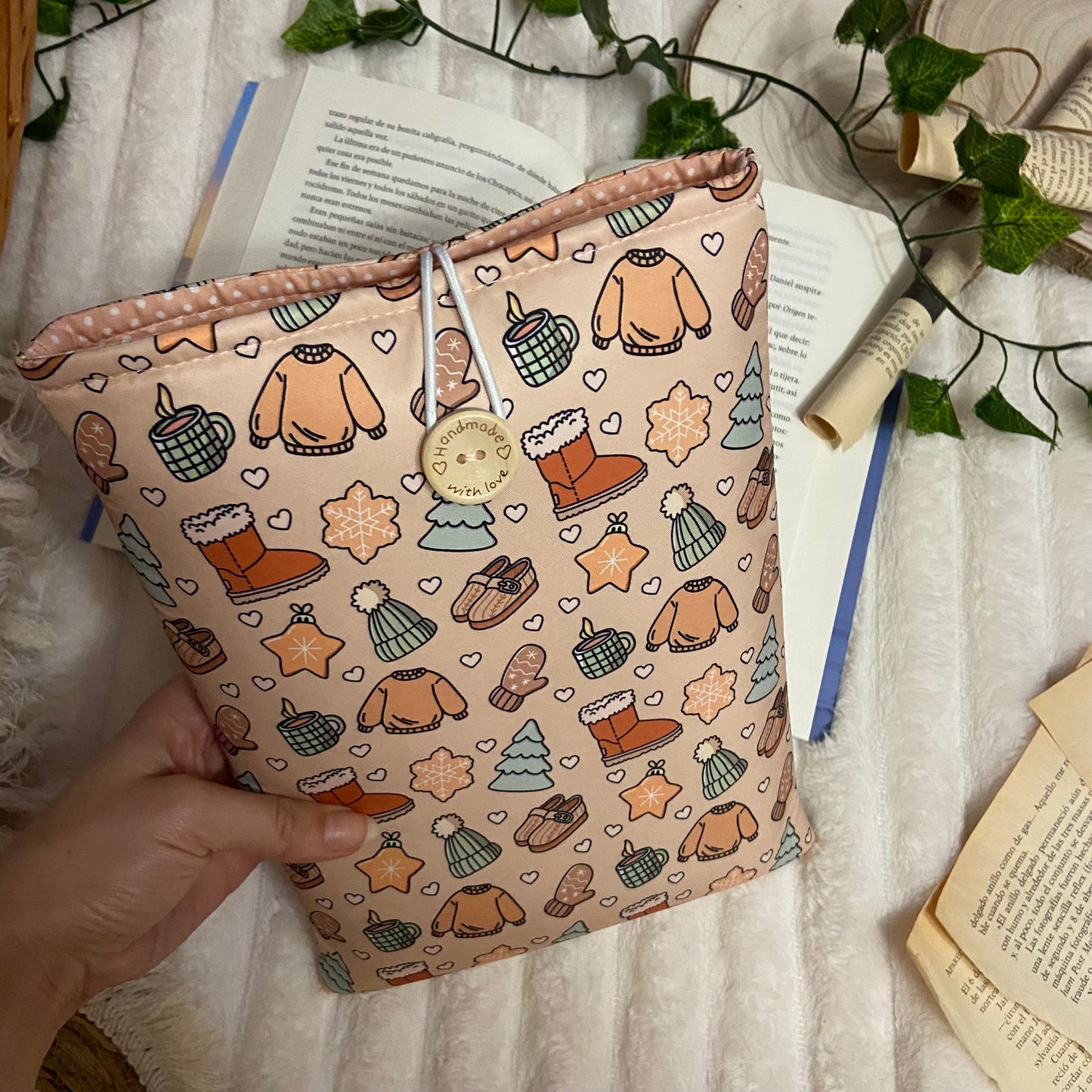 Funda literaria cozy winter