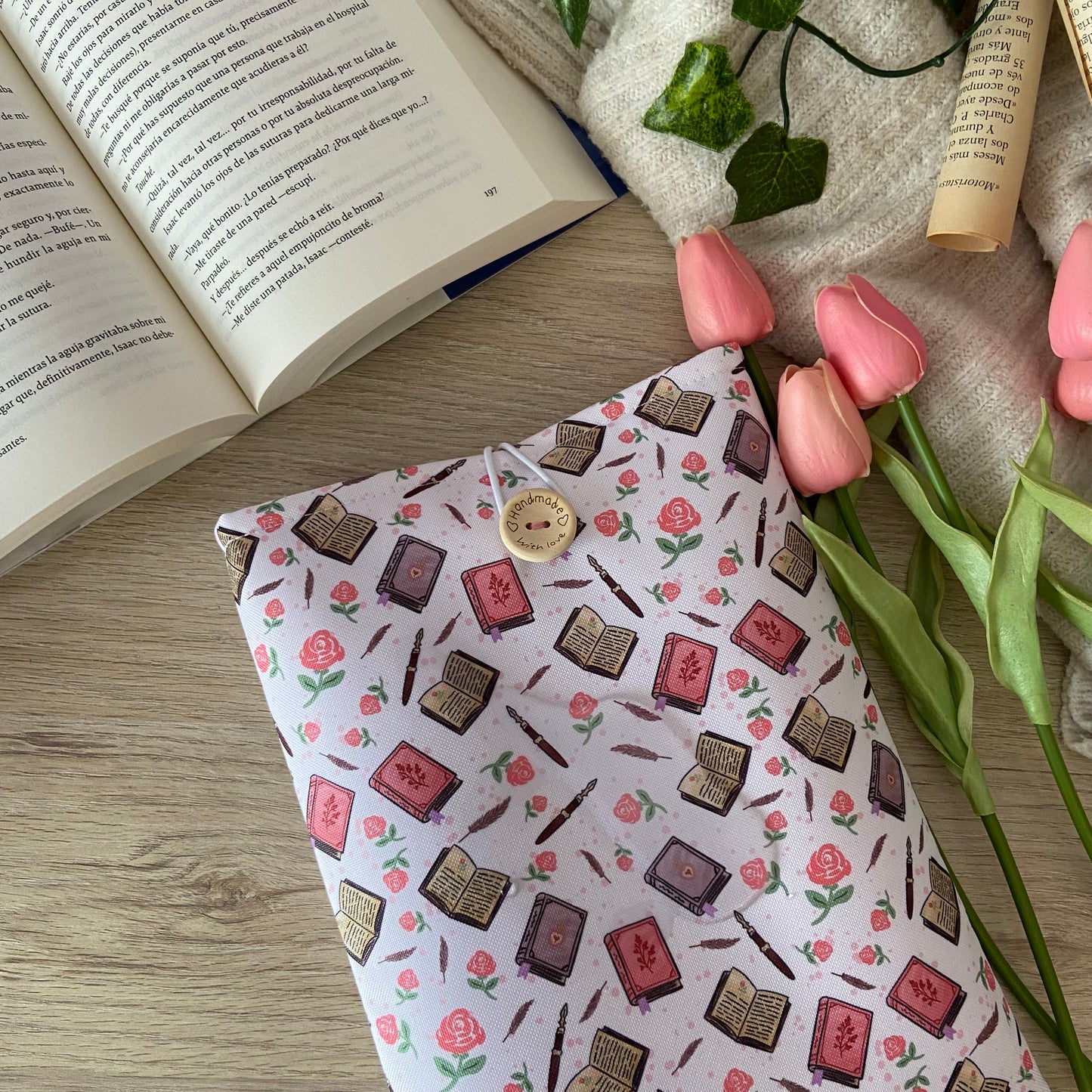 Funda literaria cute books impermeable