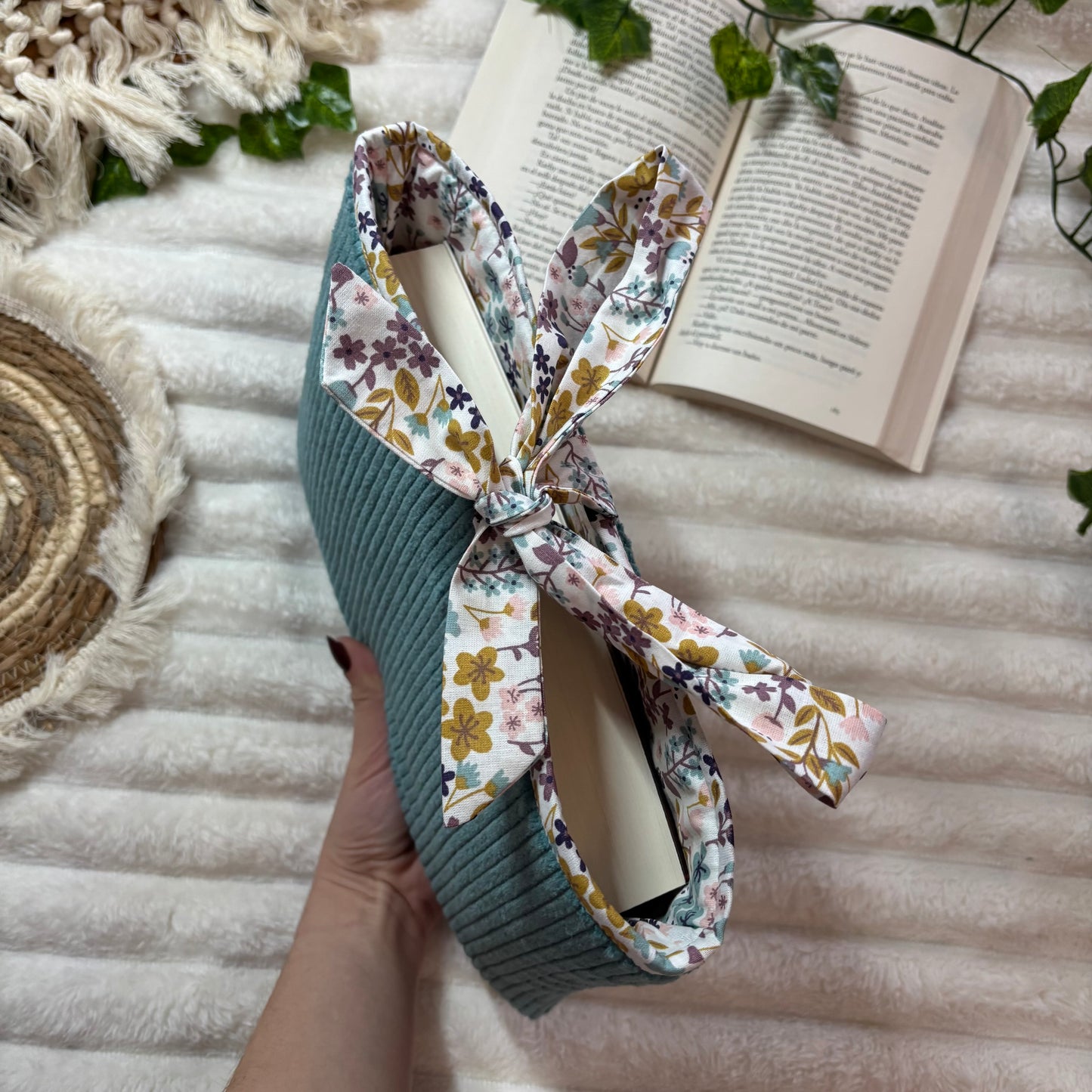 Funda literaria Roma de pana