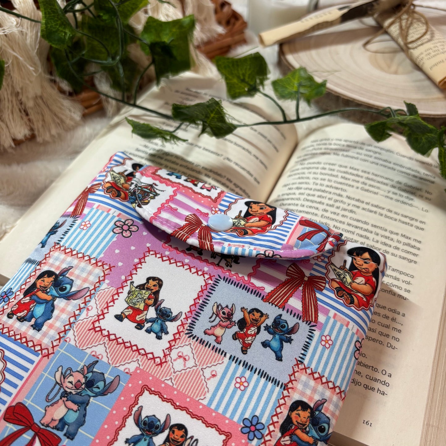 Funda kindle/kobo libra colour Lilo, Stitch y Angel