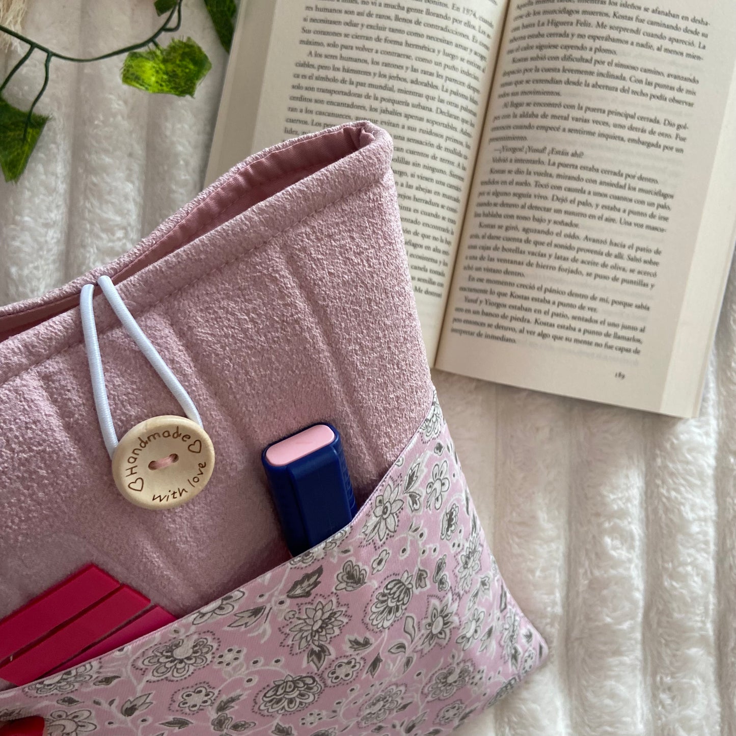 Funda literaria Rosalia con bolsillo