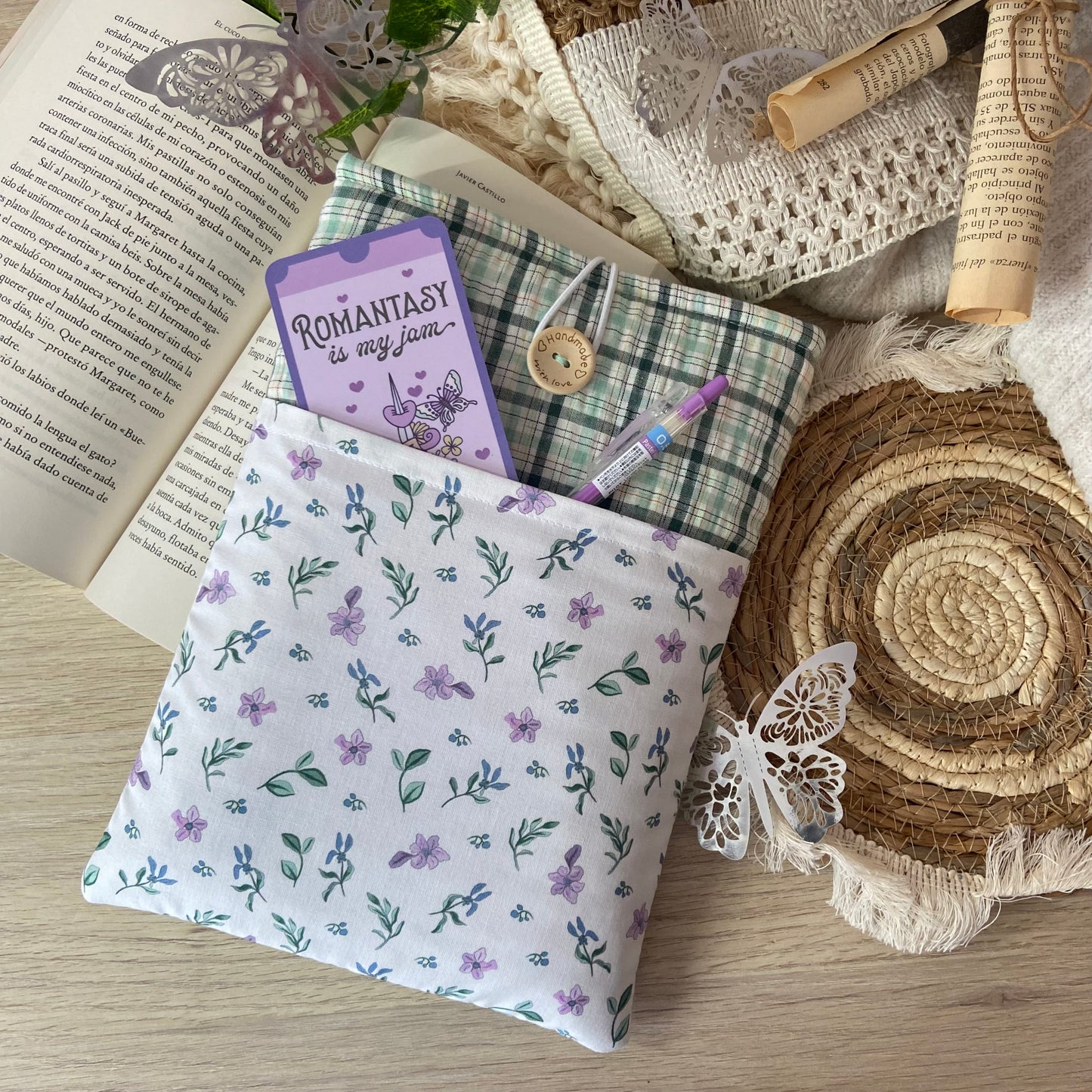 Funda literaria Atenea con bolsillo