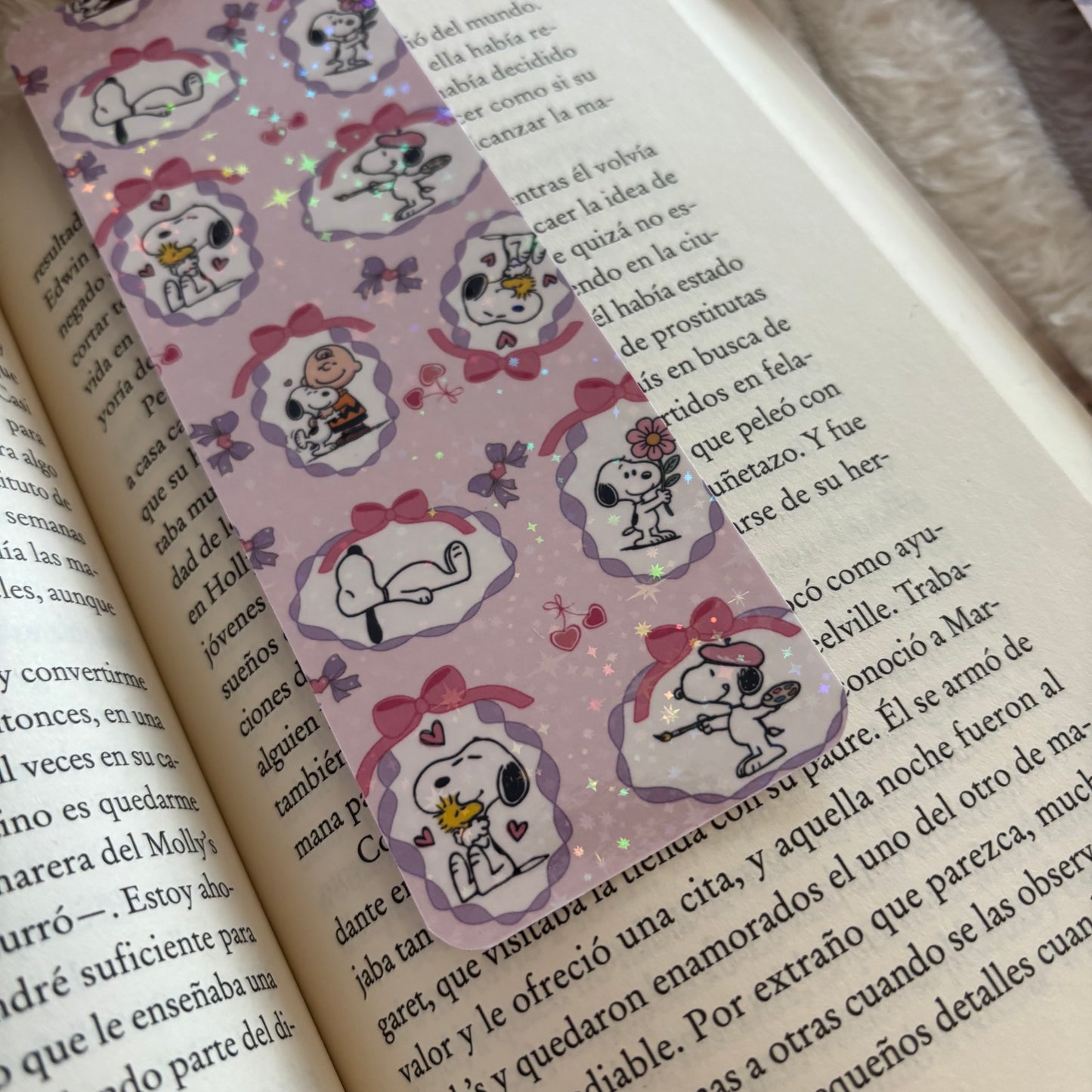 Marcapáginas Snoopy holográfico