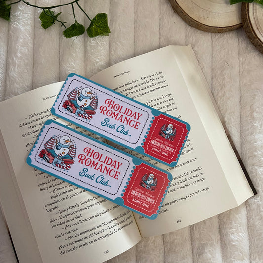 Marcapáginas Holiday romance bookclub