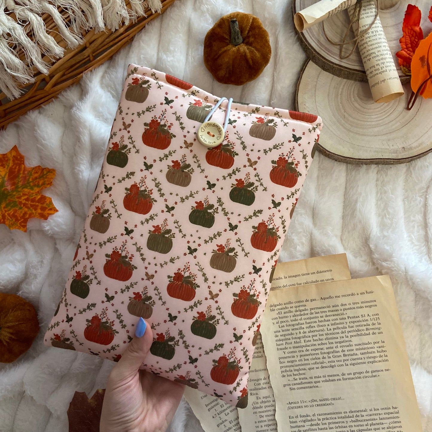 Funda literaria calabazas mágicas