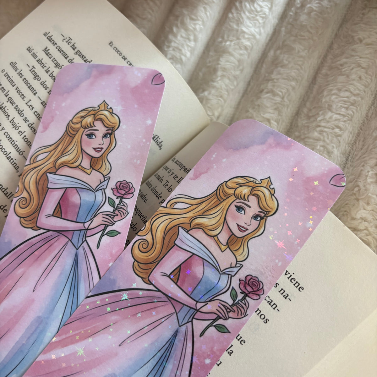 Pack 3 marcapáginas holográficos Aurora Bella durmiente