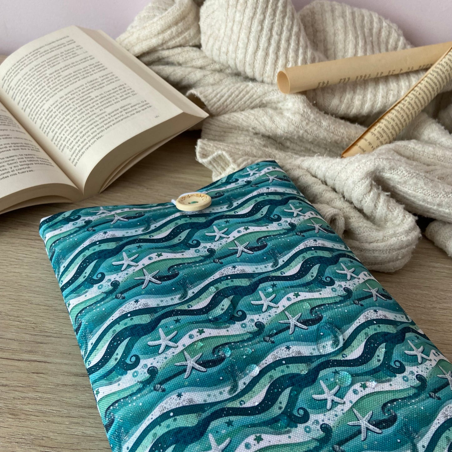 Funda literaria en el mar impermeable outlet