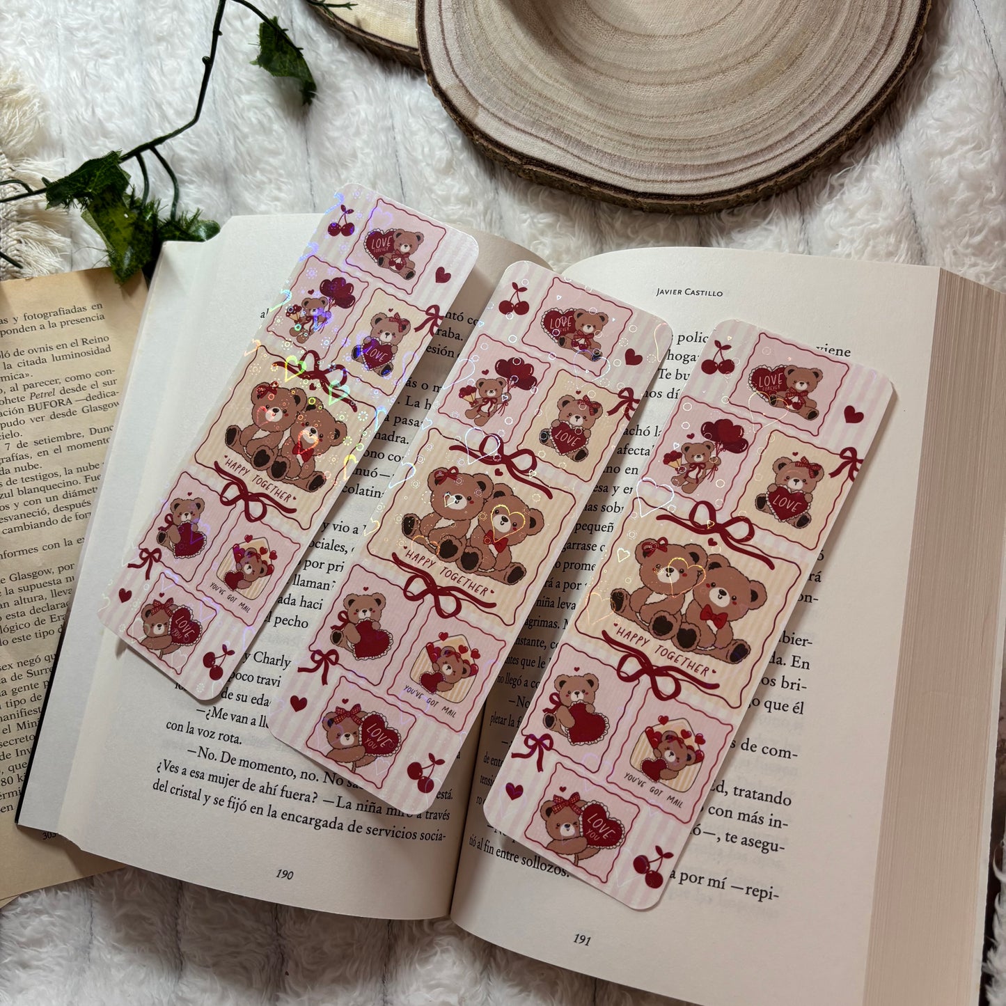 Marcapáginas happy together holográfico